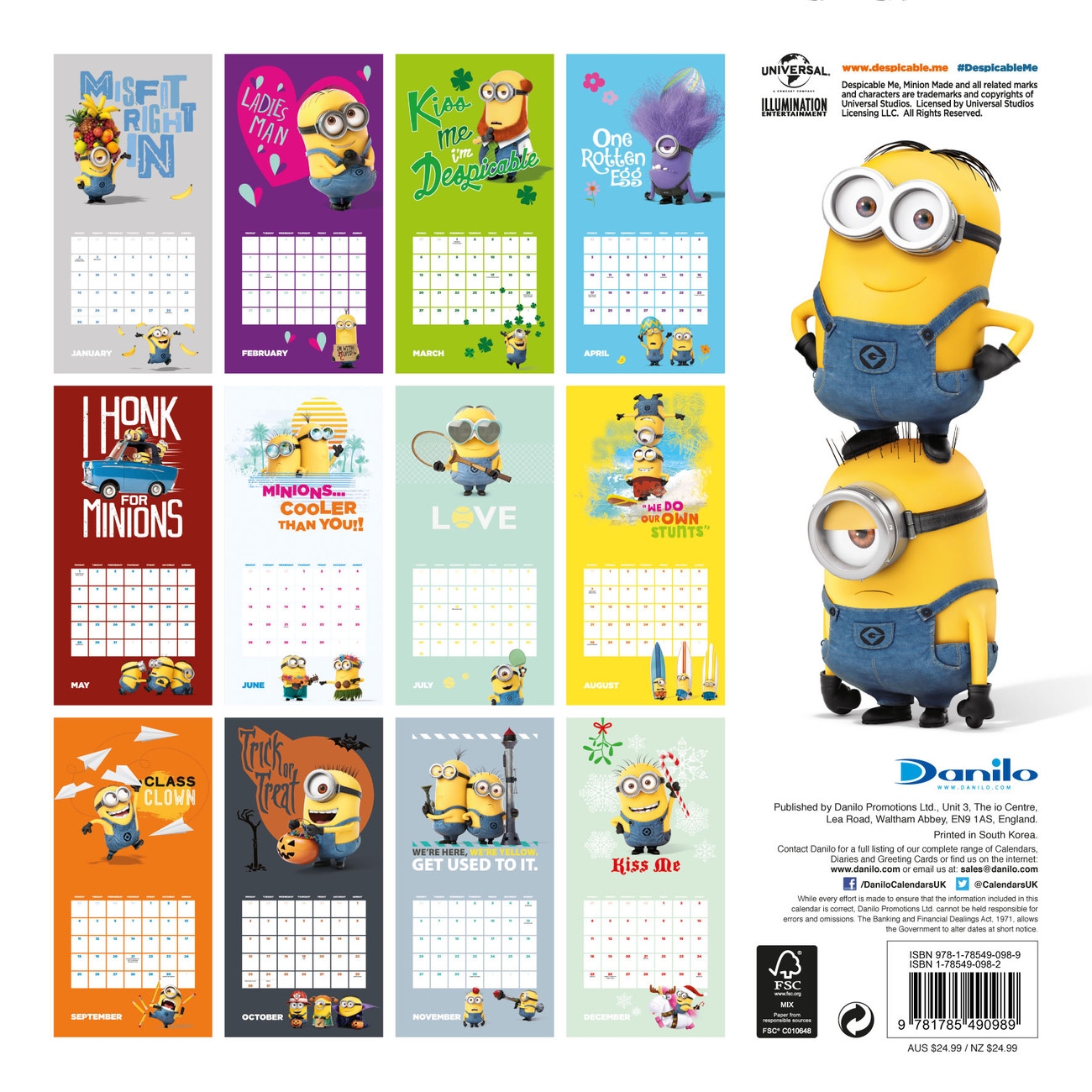 Despicable Me Minions Wall Calendars 2017 Buy At Europosters Despicable Me Minions Wall Calendars 2017 Buy At Europosters