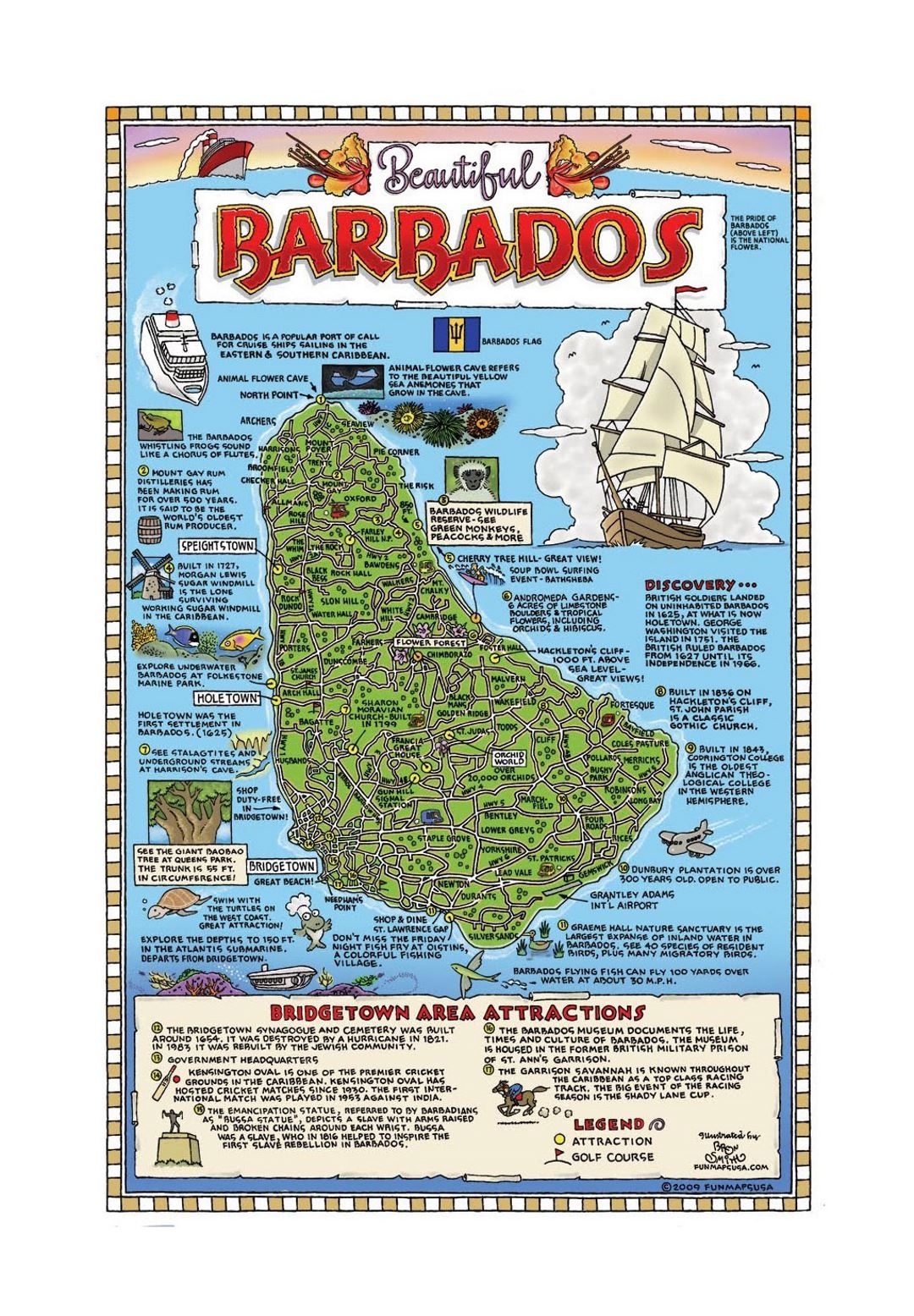Printable Tourist Map Of Barbados