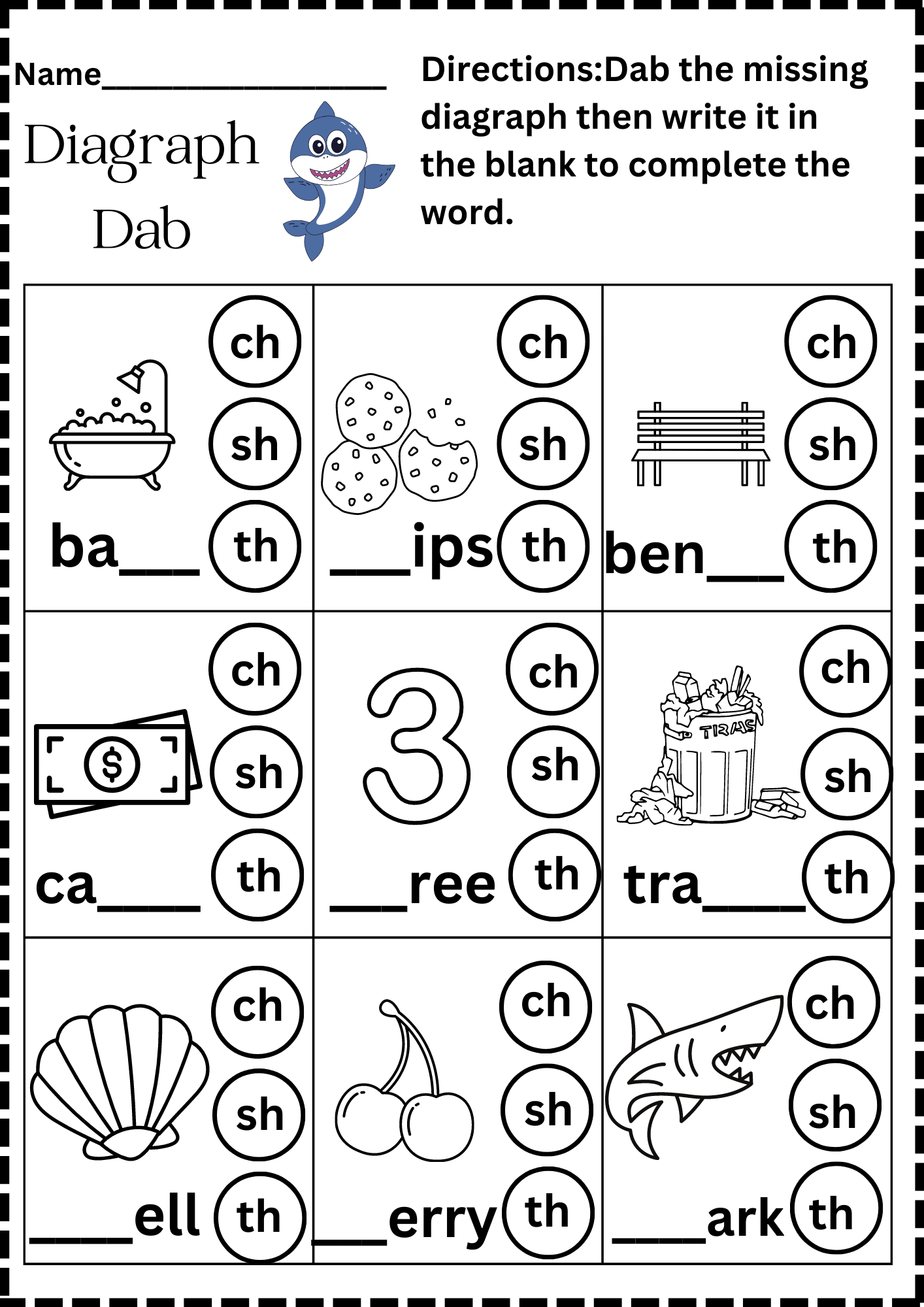 Printable Dysgraphia Worksheets