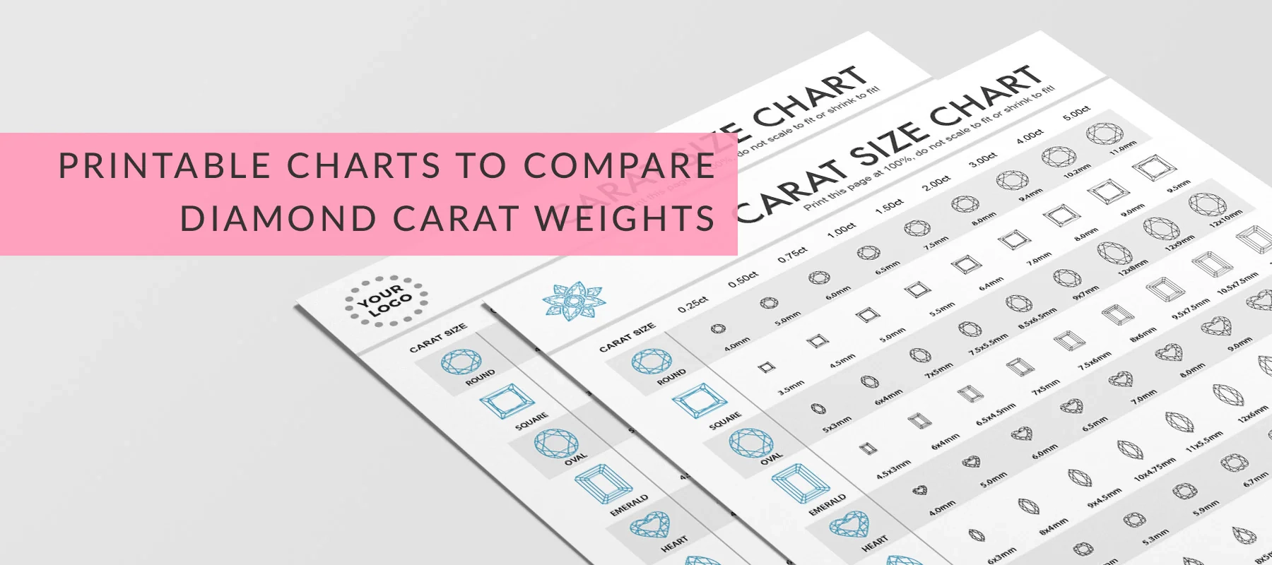 Diamond Carat Size Chart For Diamond Jewellery Retailers JEWELLERY GRAPHICS