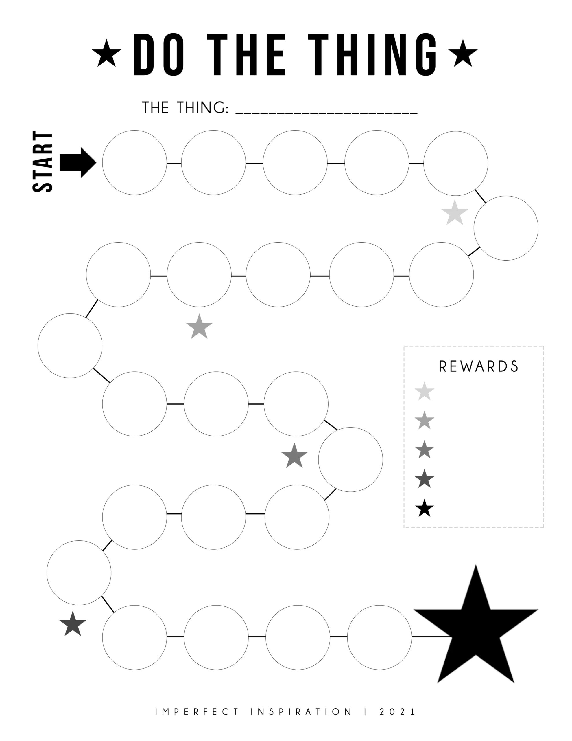 Digital Reward Chart Printable Imperfect Inspiration