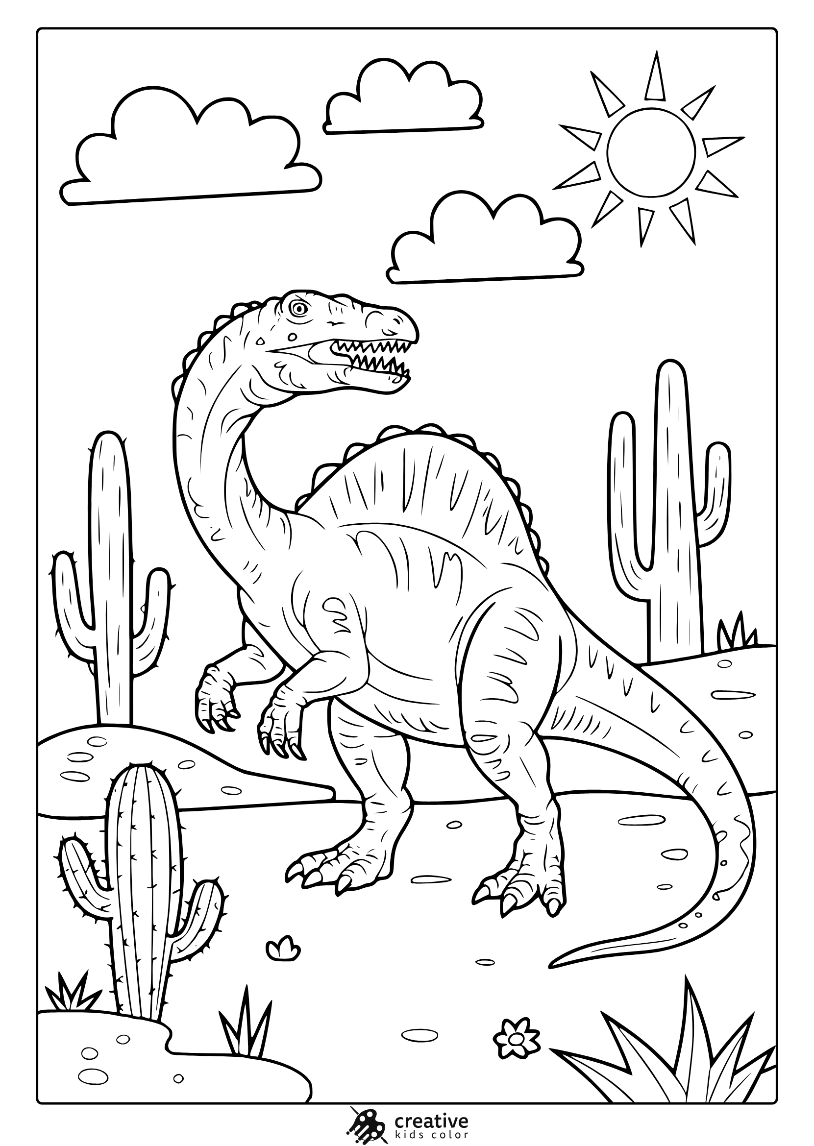 Dinosaur Coloring Pages Free Printable PDFs 