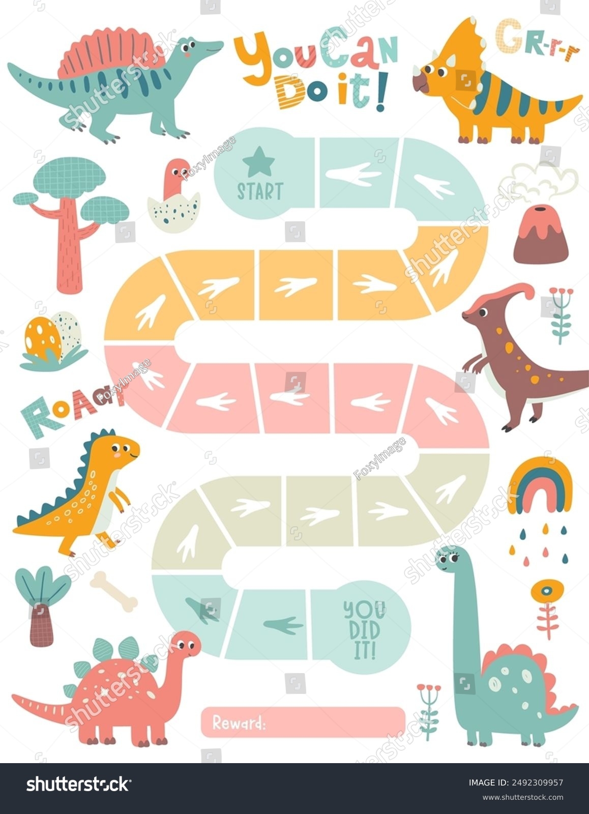 Dinosaur Sticker Chart Printable
