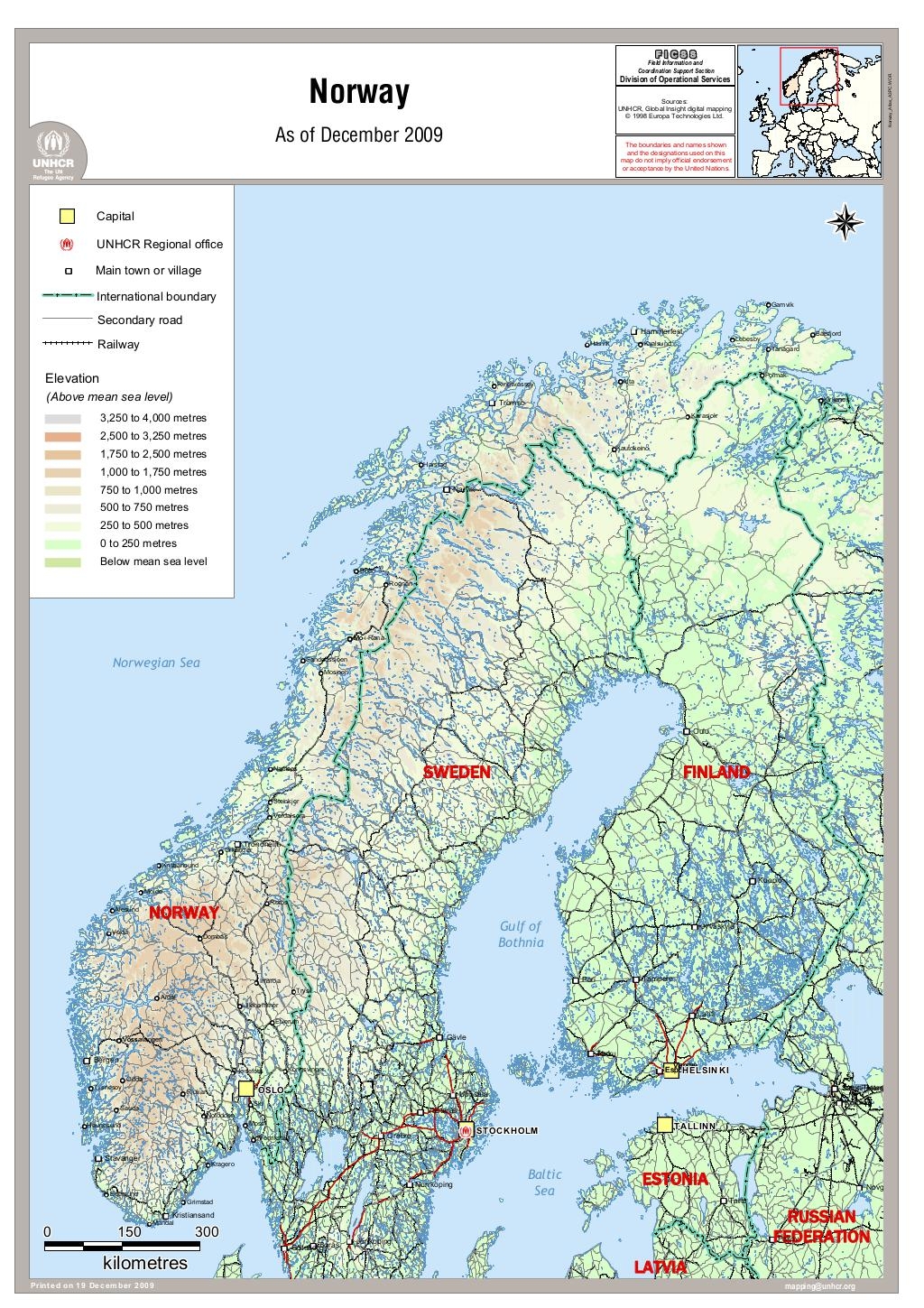 Printable Map Of Norway Pdf