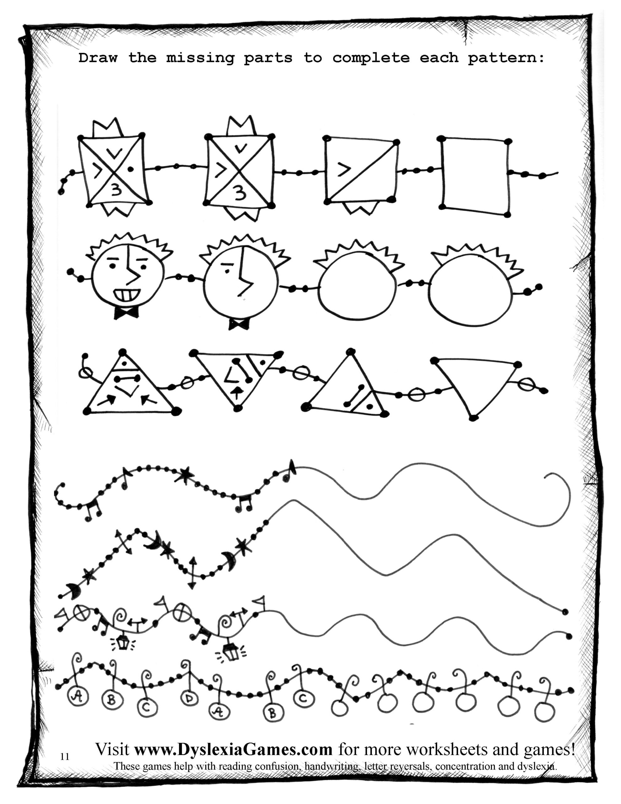 Free Printable Worksheets For Dysgraphia