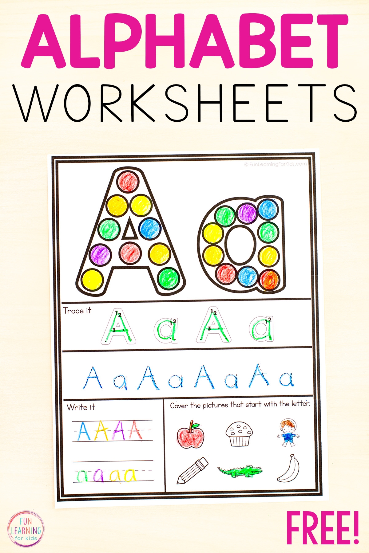 Dot The Letter Alphabet Worksheets
