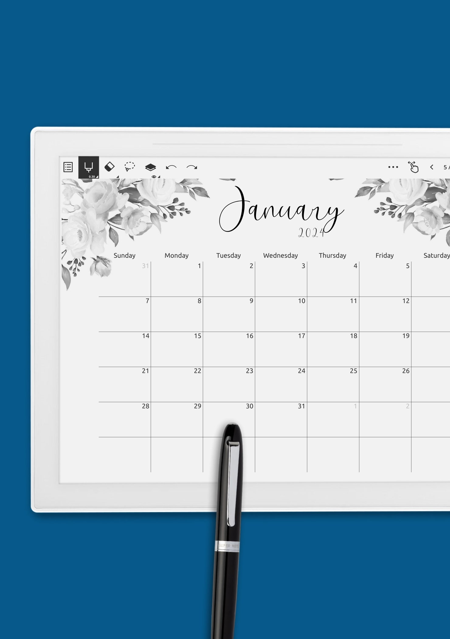 Download Monthly Calendar PDF Template For Easy Planning