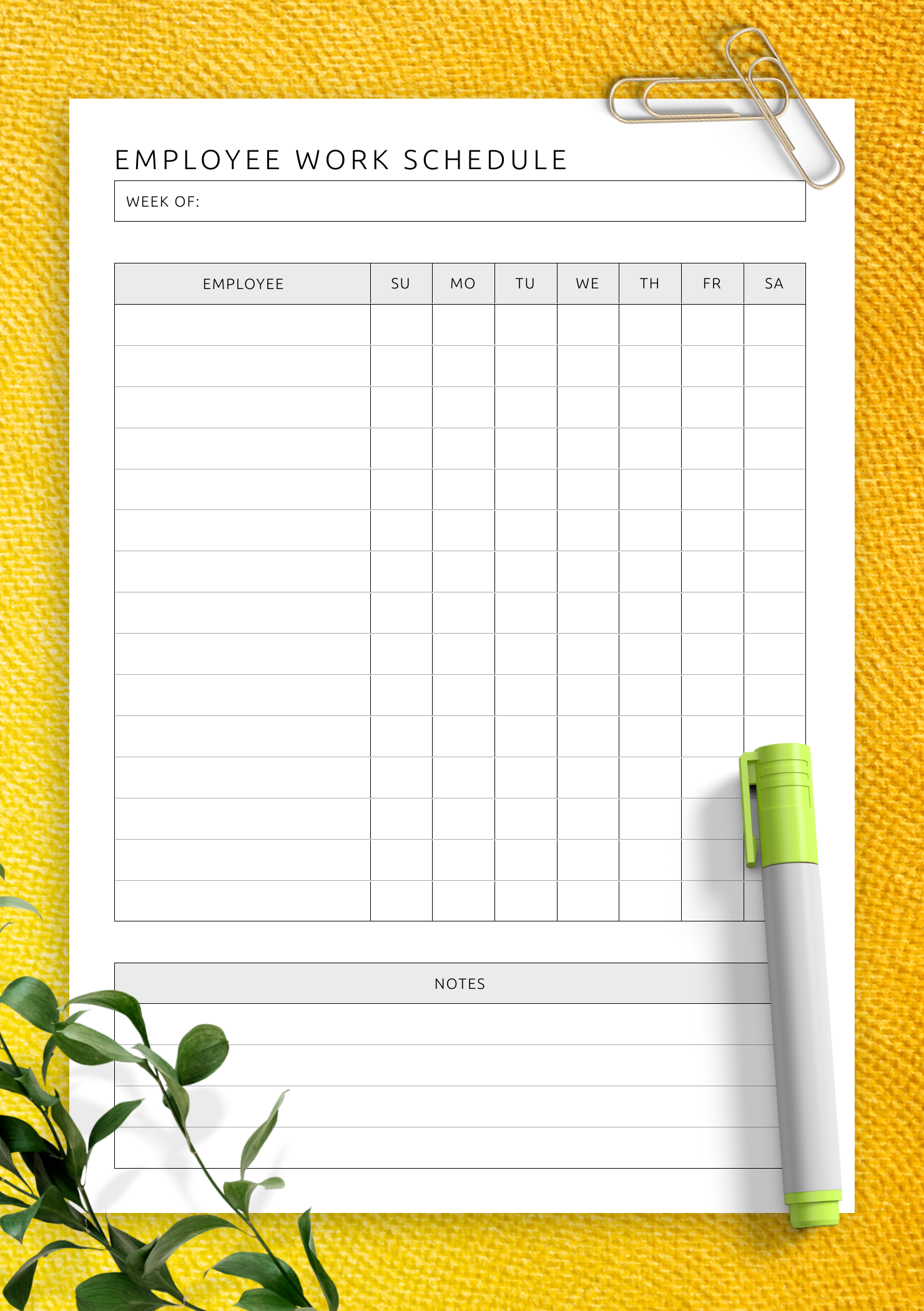 Schedule Sheet Printable Schedule Sheet Printable