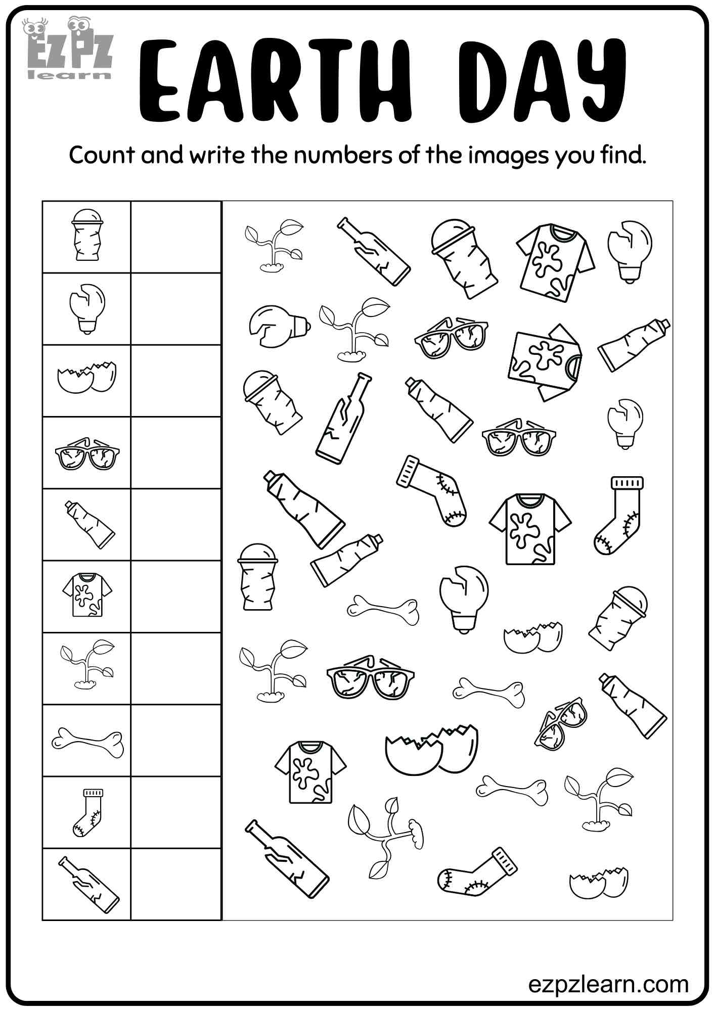 Free Printable Worksheets For Earth Day