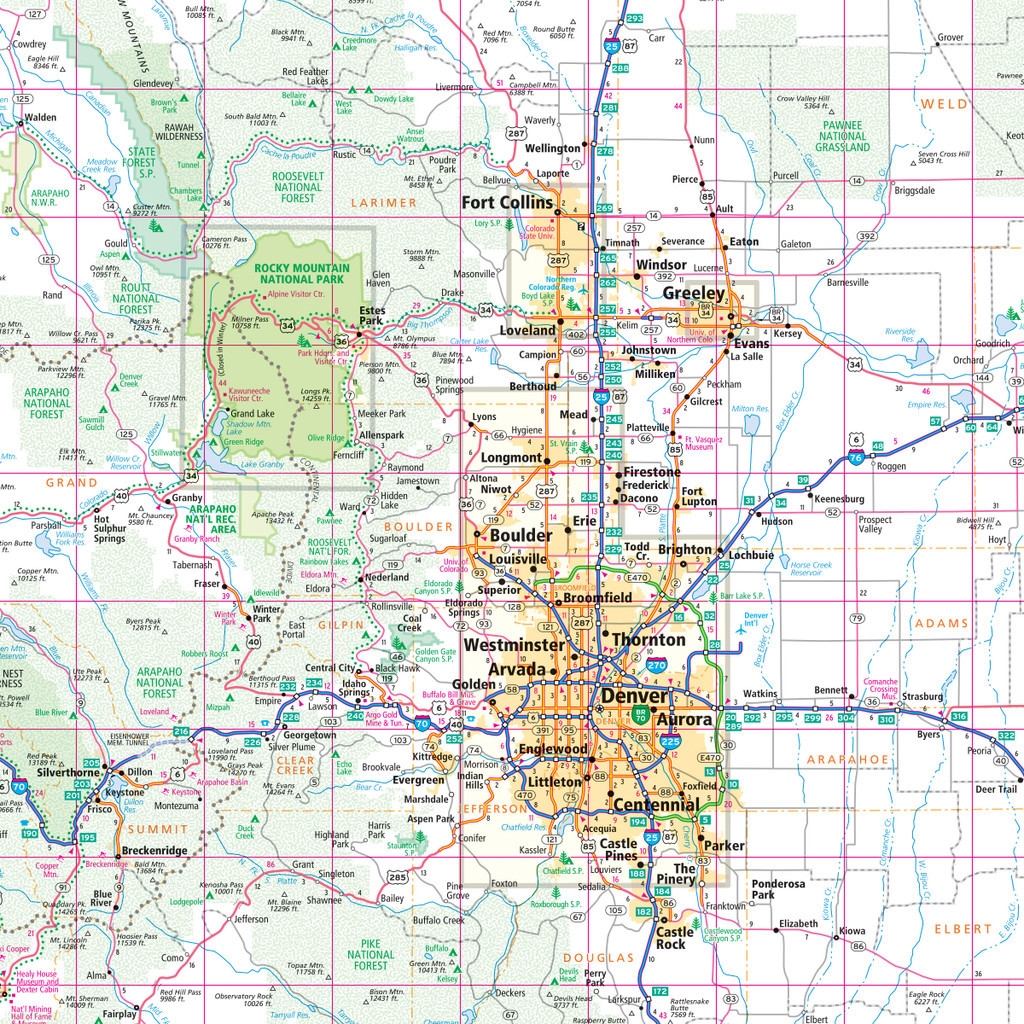 Easy to Read Colorado State Map Rand McNally Publishing