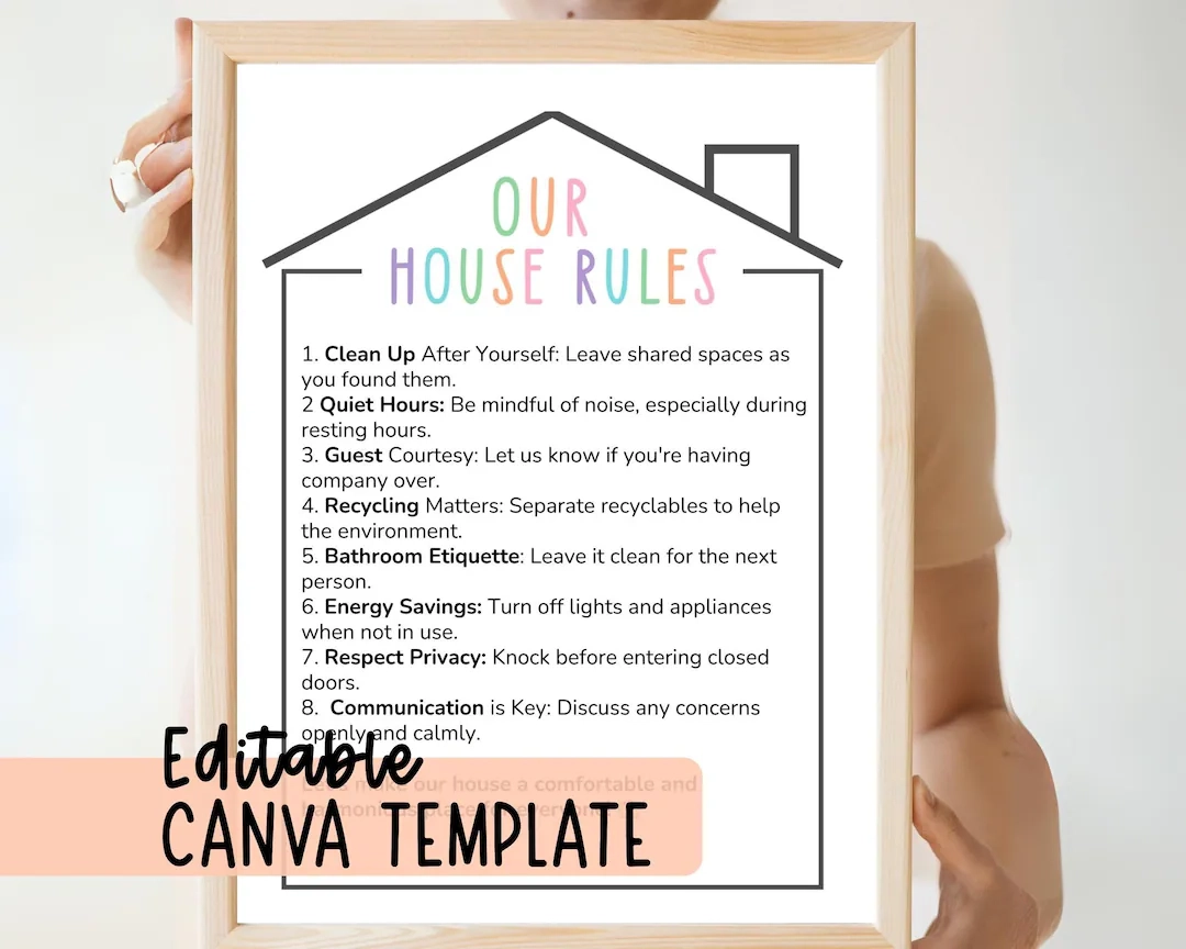 Free Printable House Rules Chart