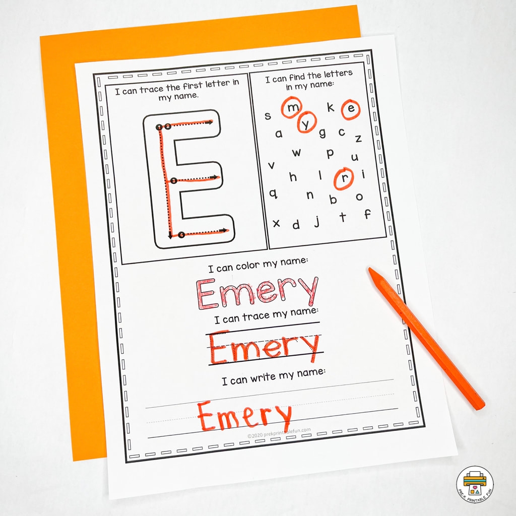Letters In My Name Worksheet Printable