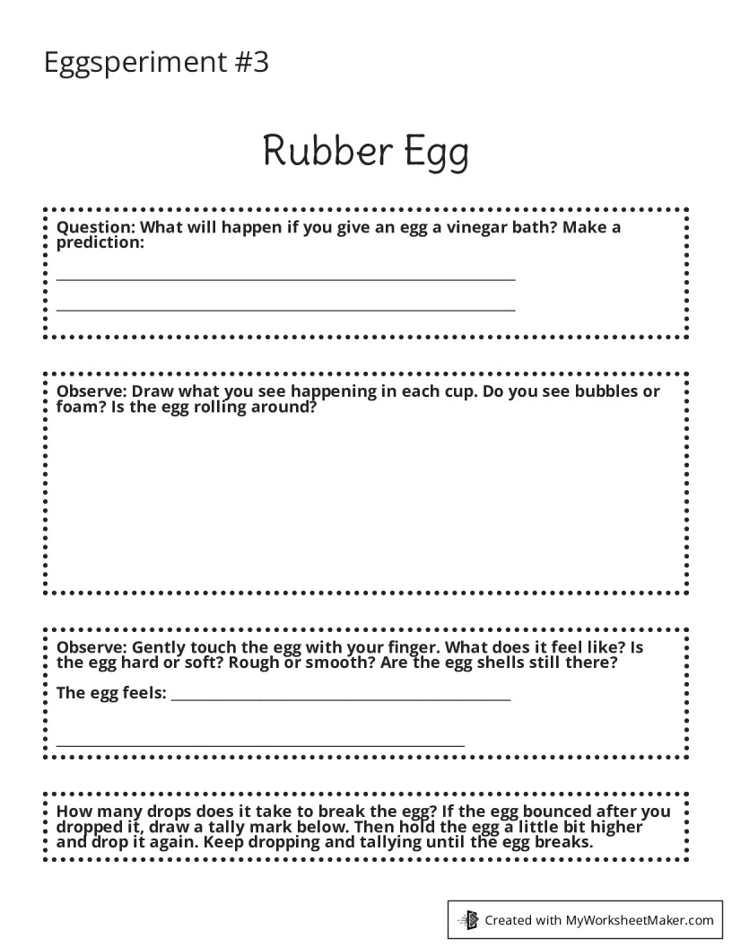 Printable Egg Drop Challenge Worksheet
