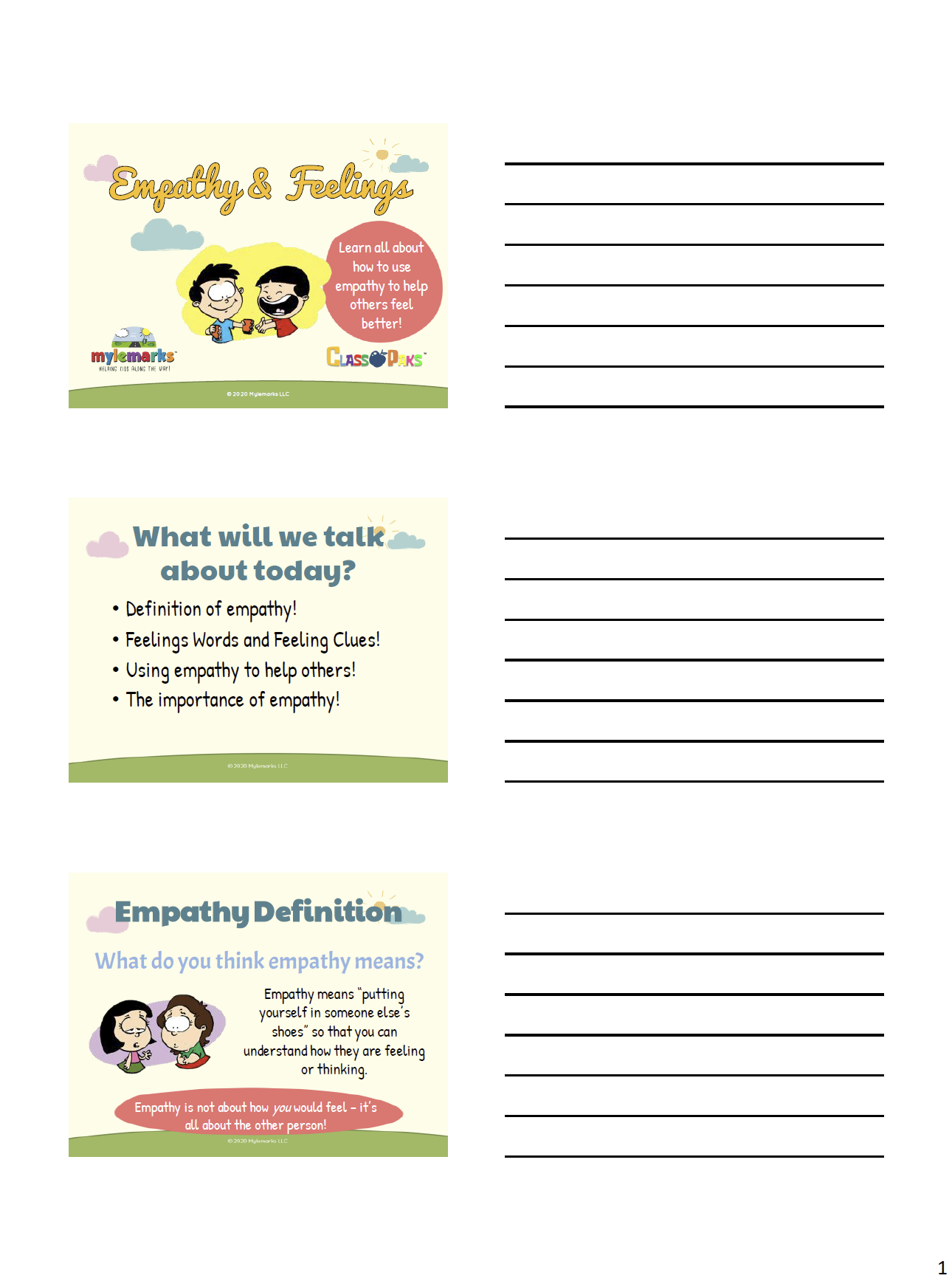 Printable Empathy Worksheets