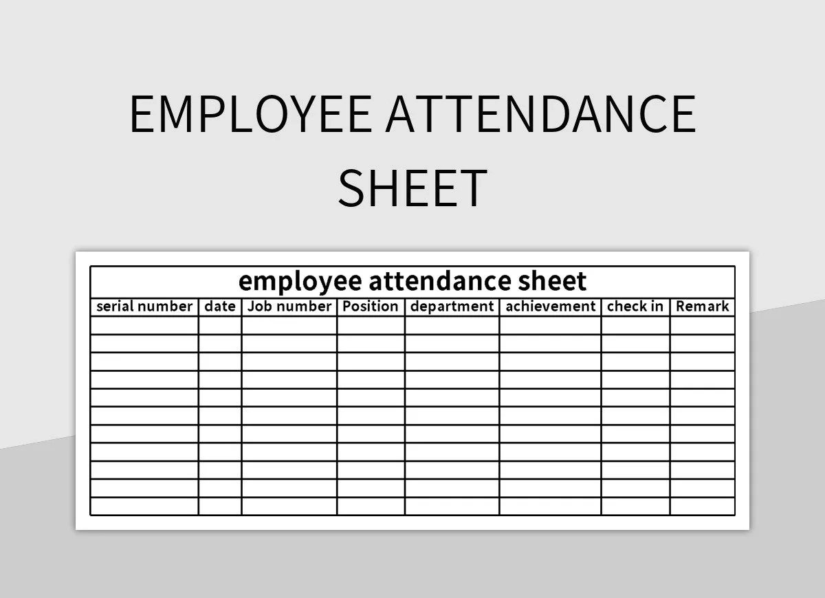 Employee Attendance Sheet Excel Template And Google Sheets File For Free Download Slidesdocs