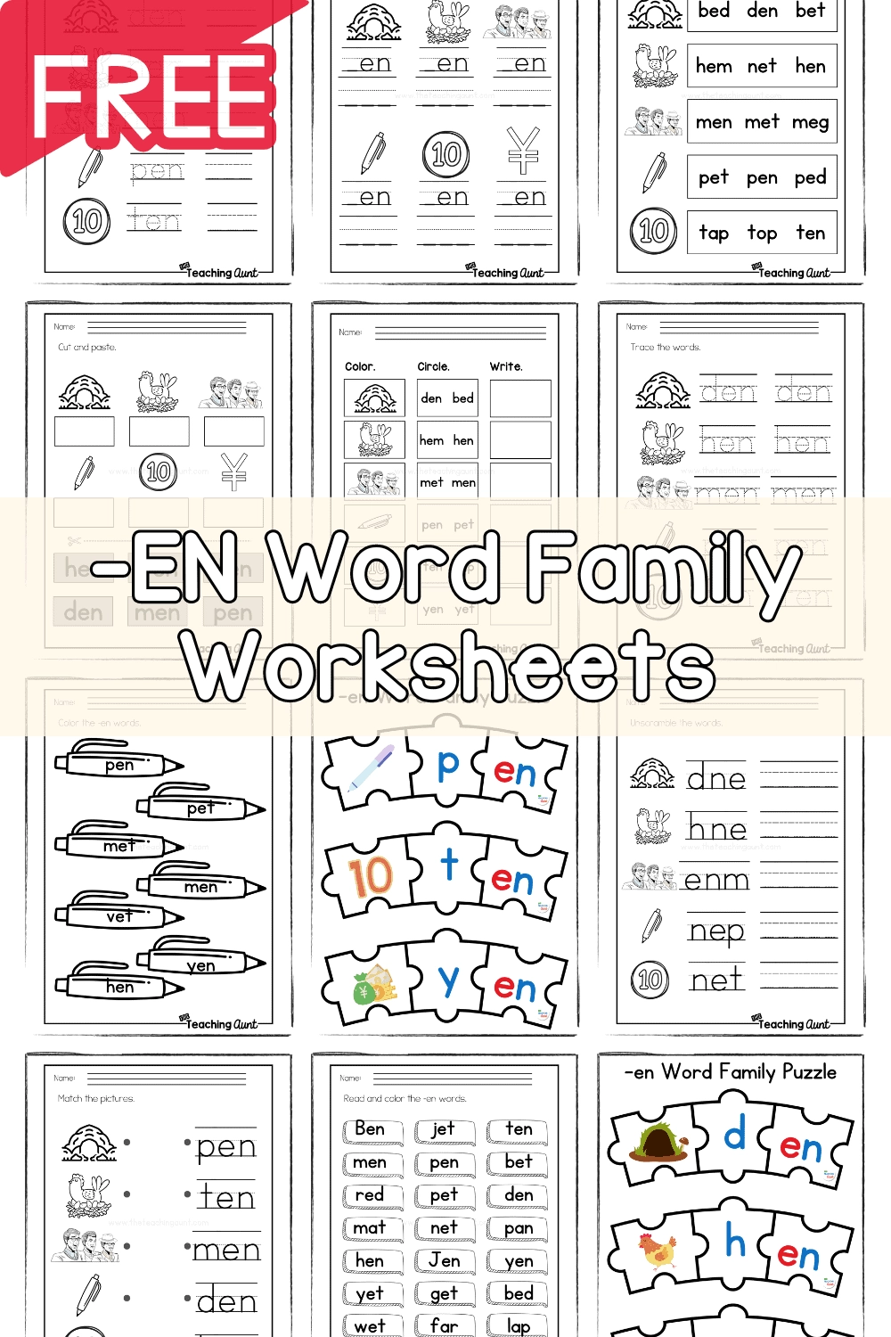 Word Family Free Printable Worksheets