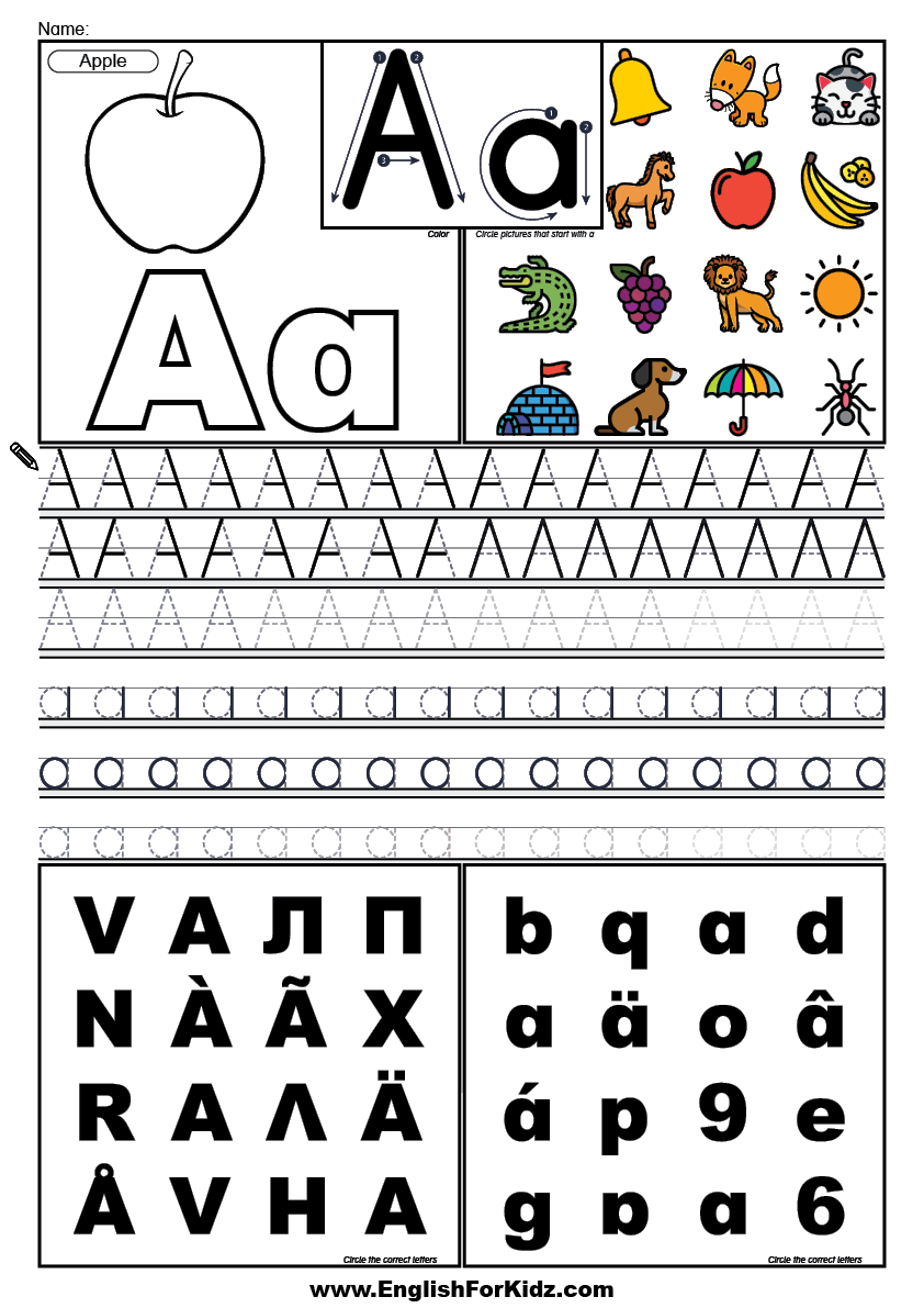 English For Kids Step By Step Letter Tracing ABC Learning Set
