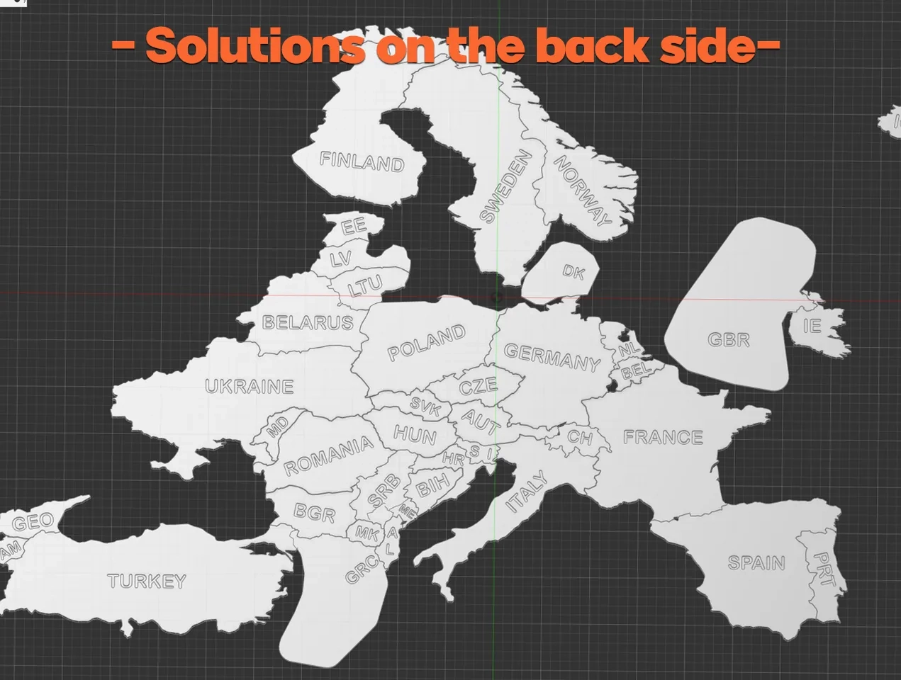 Europe Map Puzzle Printable