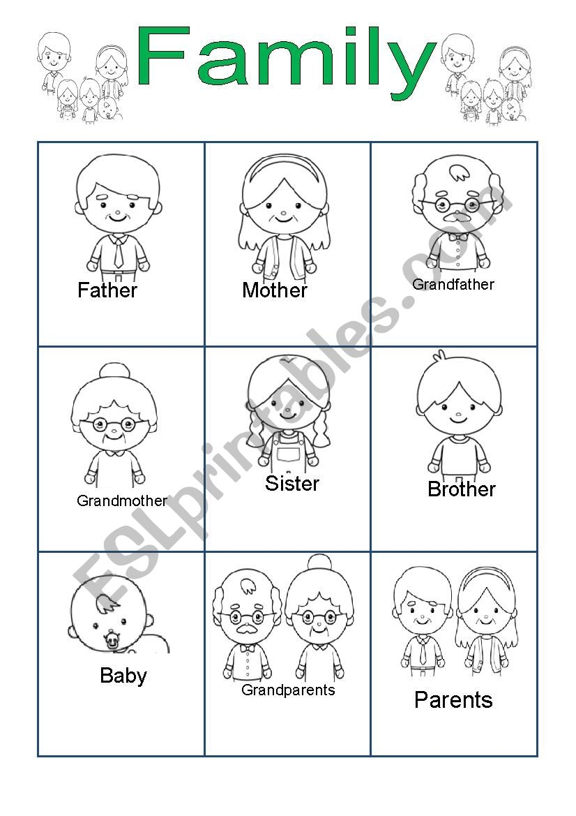 Family For Kindergarten ESL Worksheet By Andang Family For Kindergarten ESL Worksheet By Andang