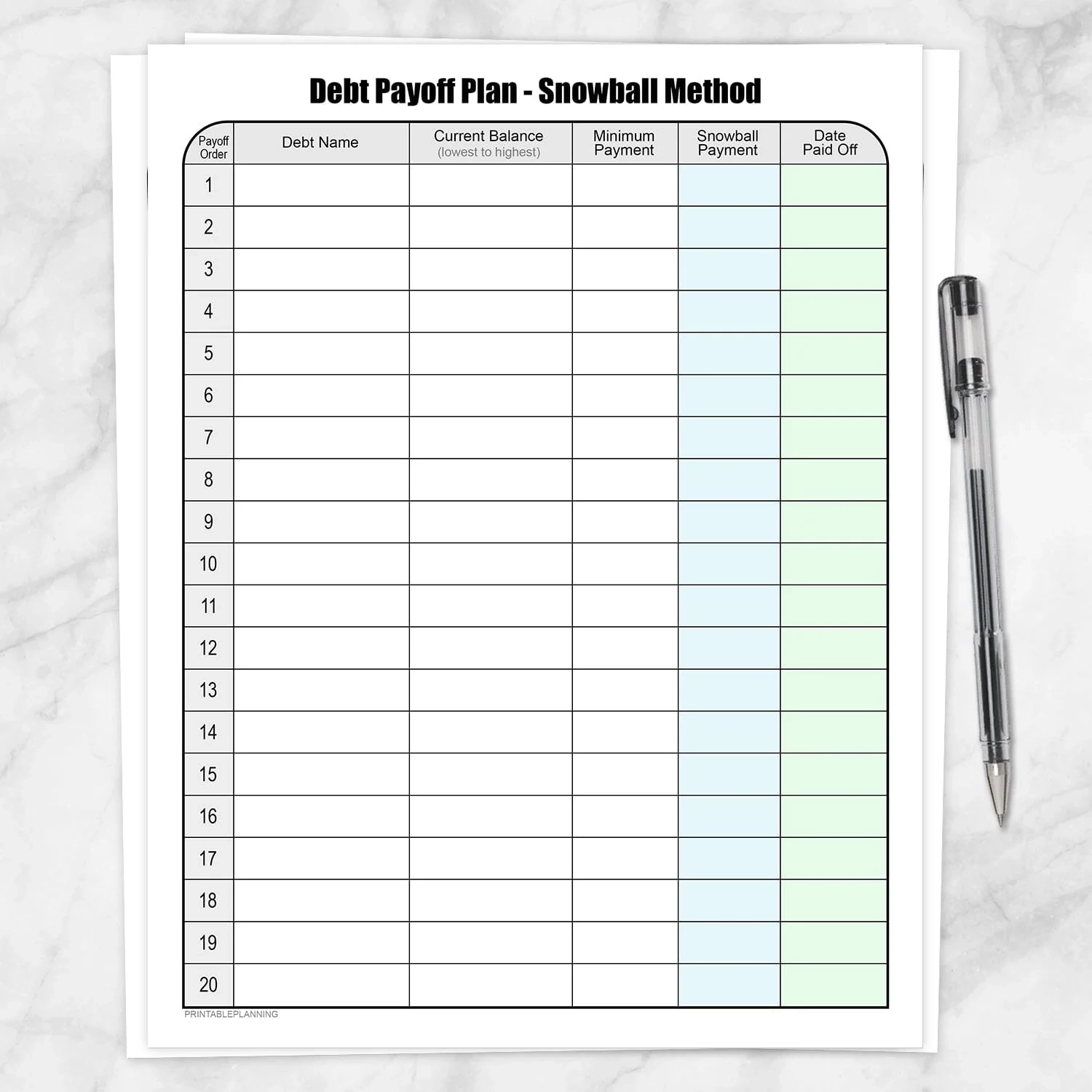 Financial BUNDLE Budget Worksheet Bill Payment Debt Payoff Plan P Printable Planning