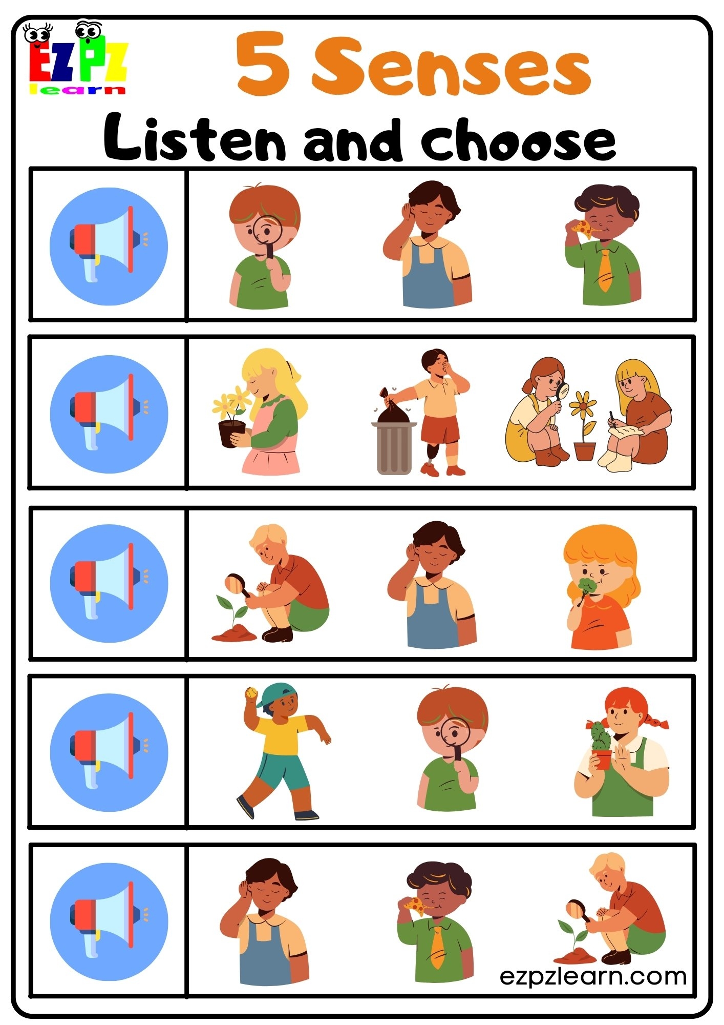 Five Senses Ezpzlearn