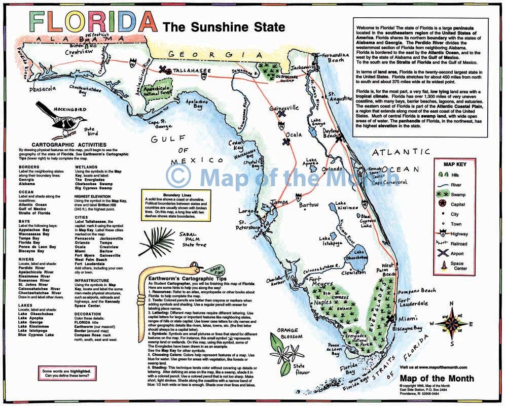 Printable Blank Map Of Florida Printable Blank Map Of Florida