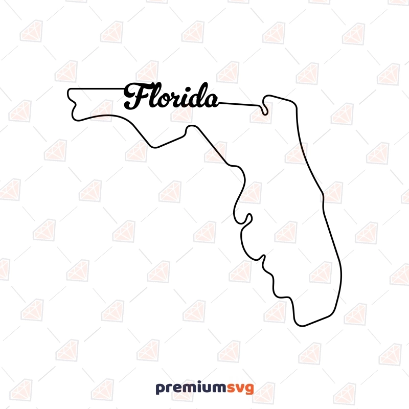 Florida Map Outline SVG PNG Printable Files PremiumSVG Florida Map Outline SVG PNG Printable Files PremiumSVG