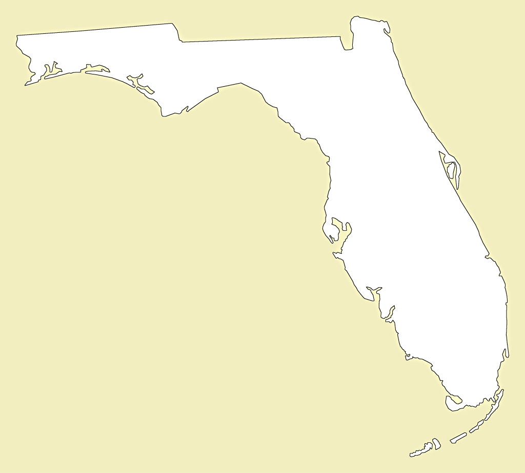 Florida Plain Frame Style Maps In 30 Colors Florida Plain Frame Style Maps In 30 Colors