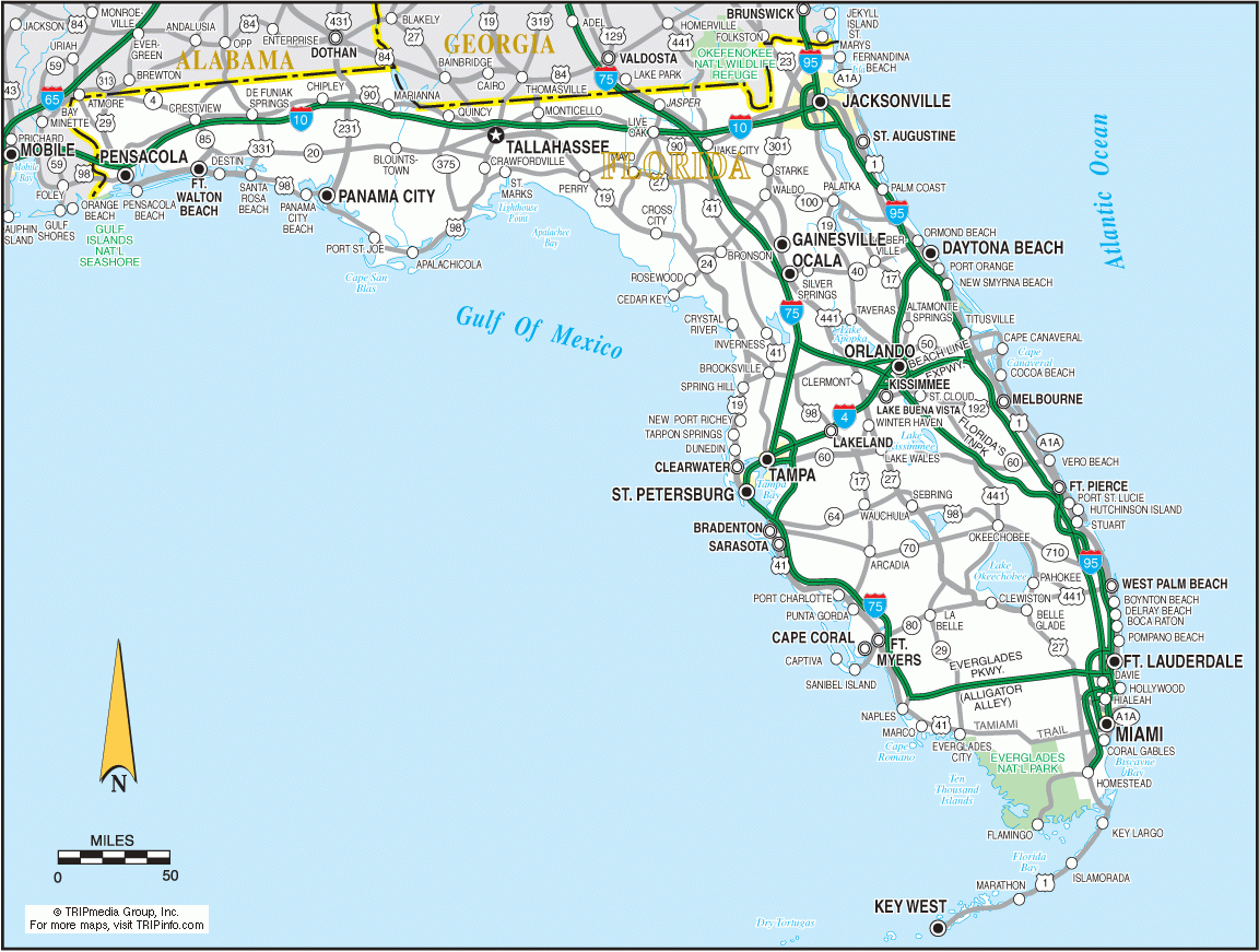 Printable Florida Road Map
