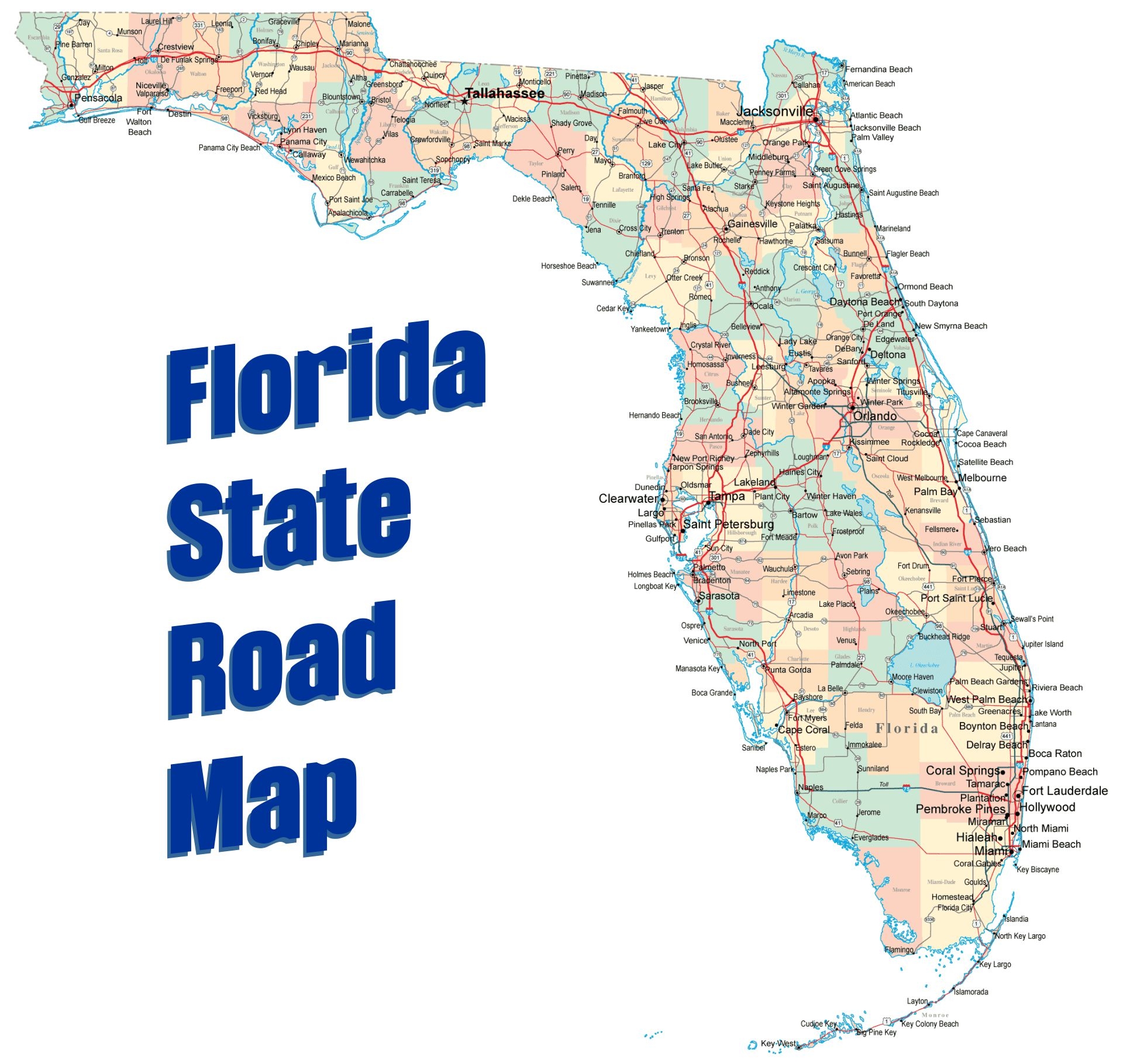 Printable Florida Road Map