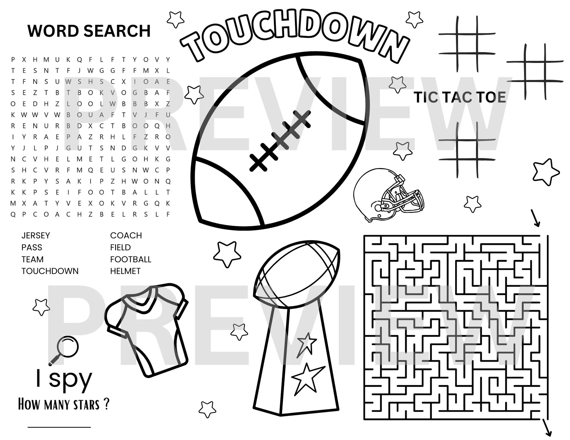 Football Activities Printable