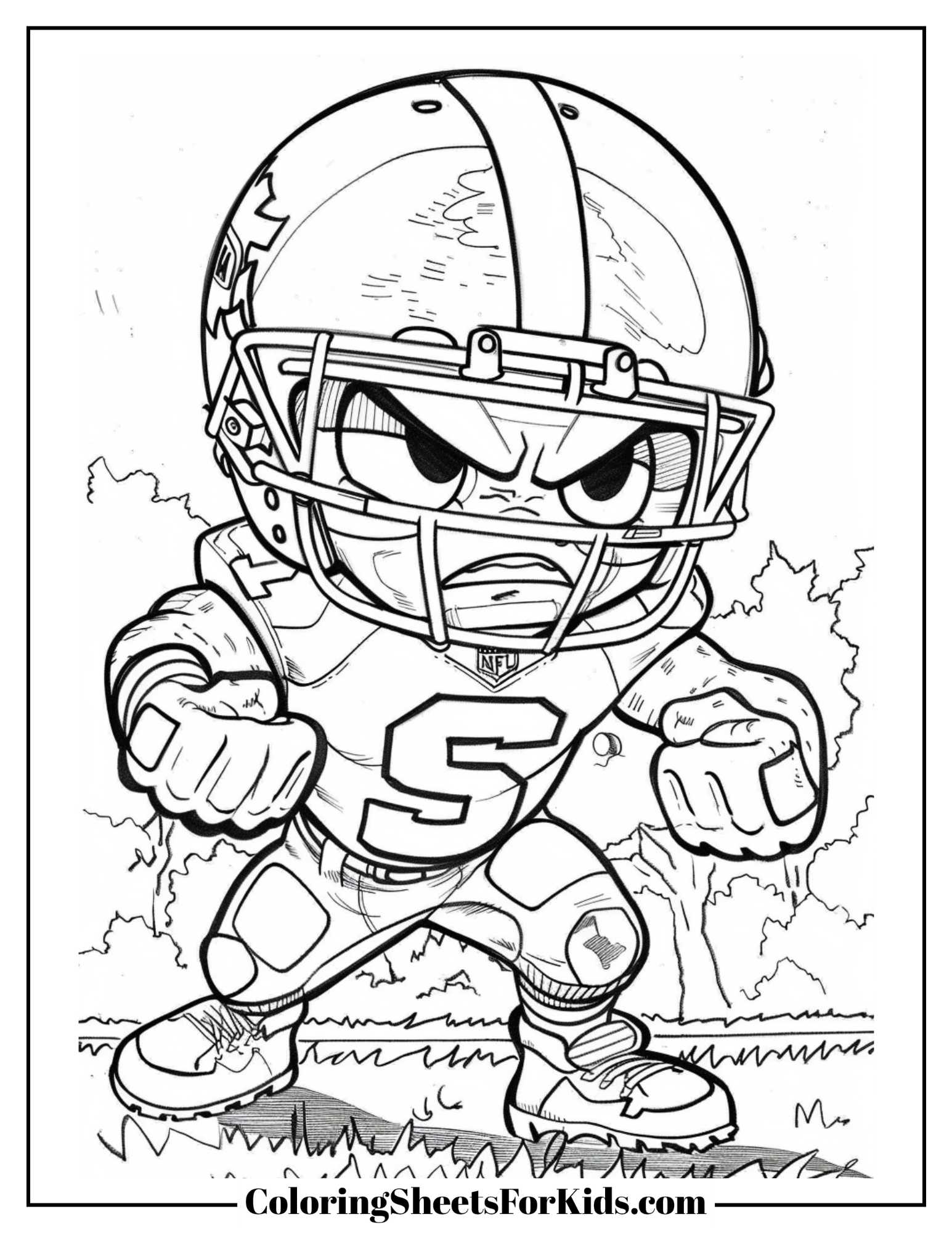 Football Coloring Pages Free Downloads Coloring Sheets For Kids
