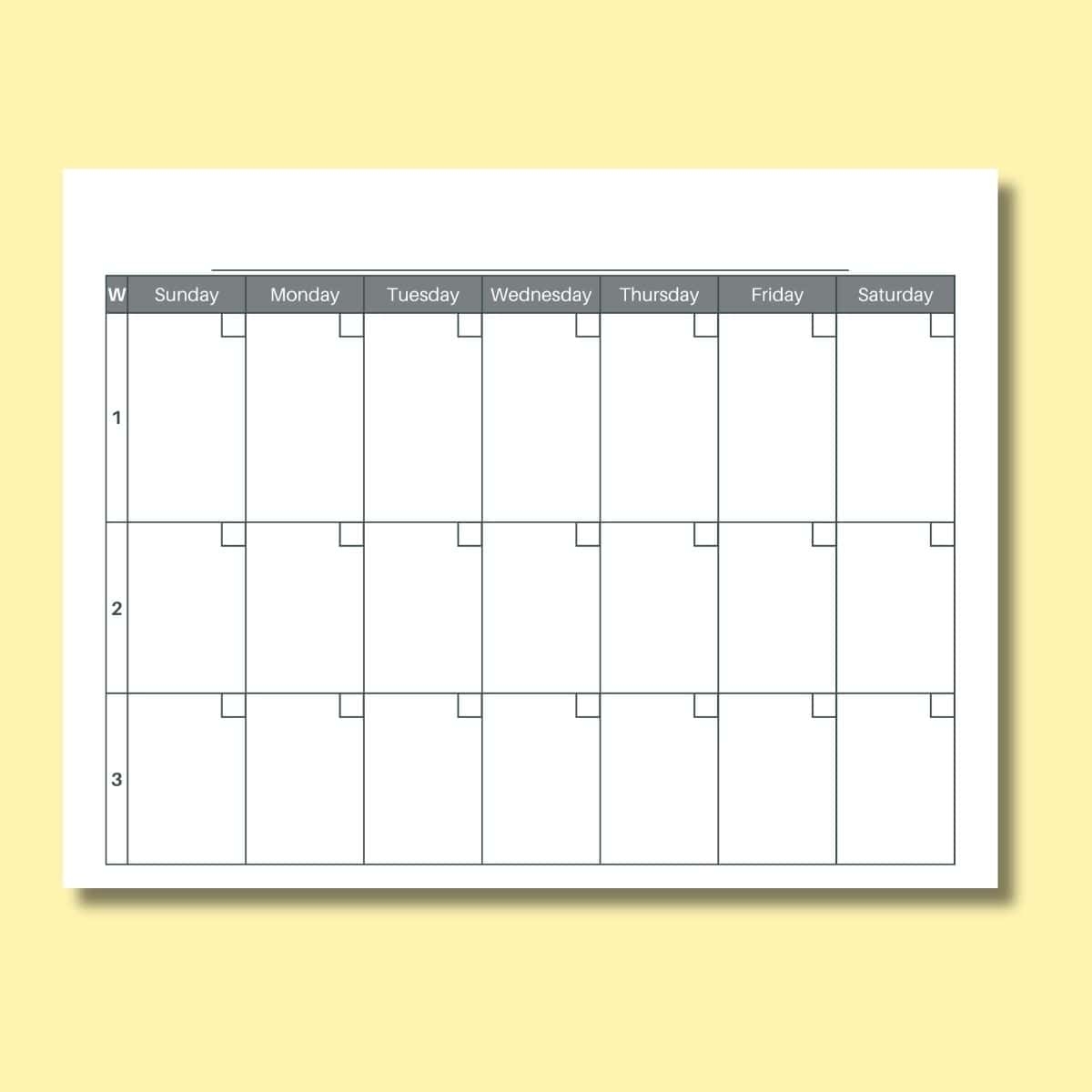 Free 3 Week Calendar Printable Blank Template
