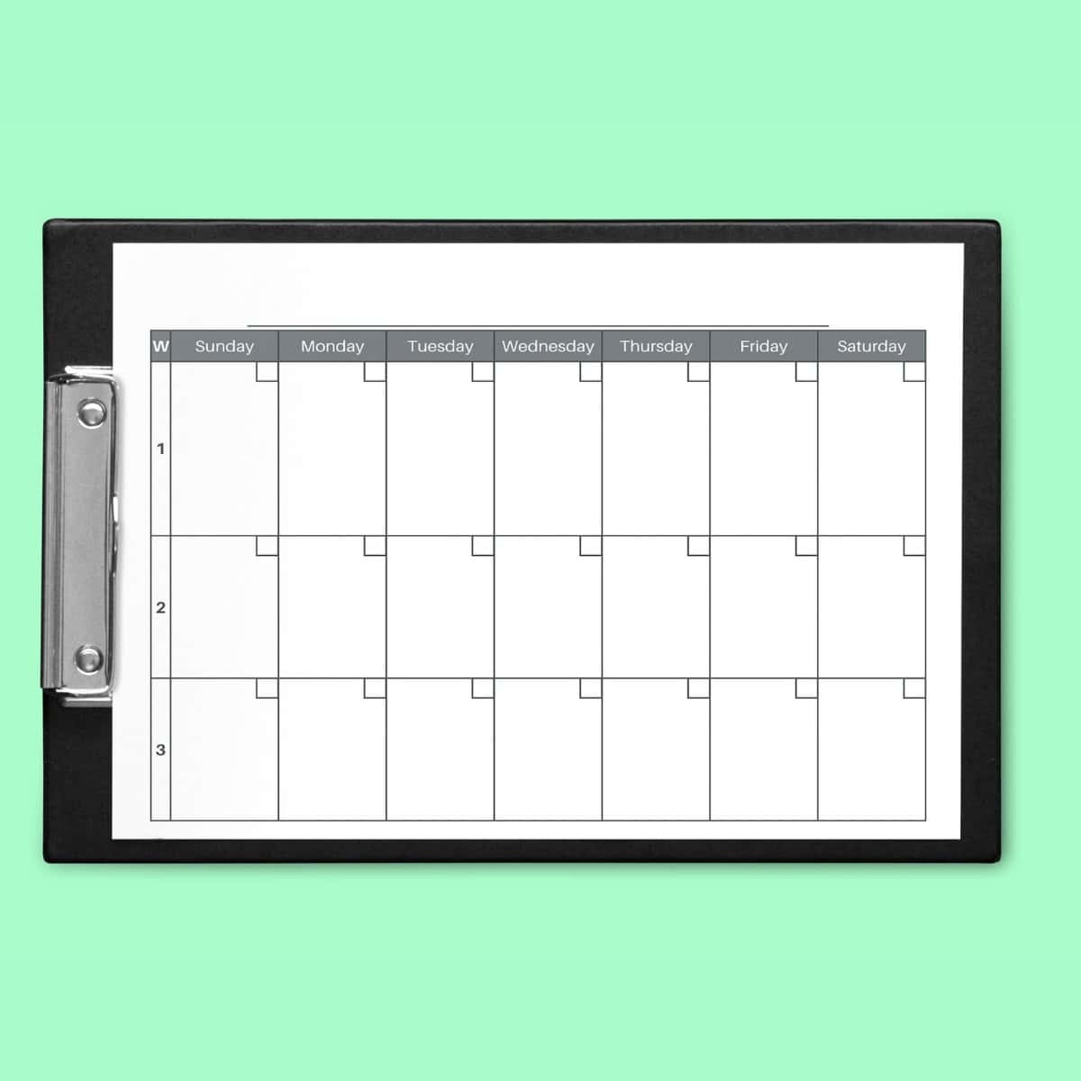 Free 3 Week Calendar Printable Blank Template