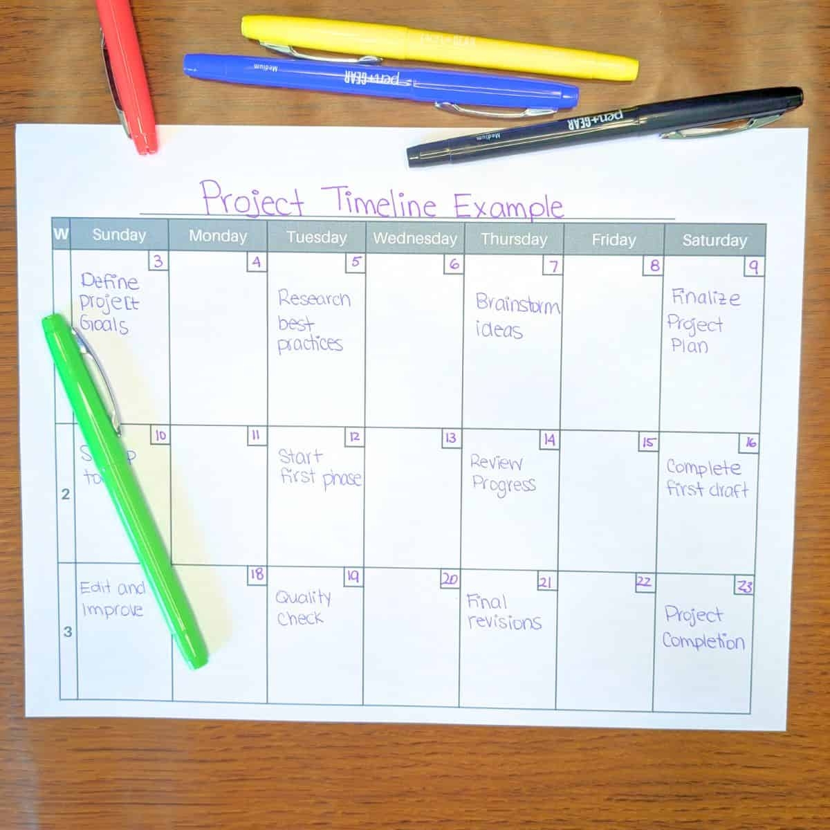 3 Week Printable Calendar