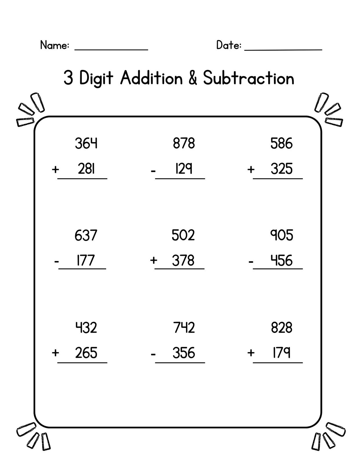 Free 3rd Grade Math Worksheet Templates To Customize Canva Free 3rd Grade Math Worksheet Templates To Customize Canva