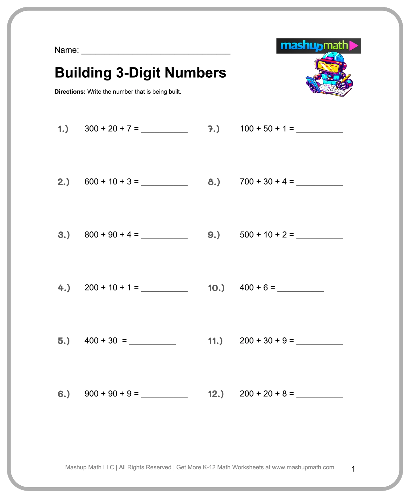 Free Printable Third Grade Math Worksheets Free Printable Third Grade Math Worksheets