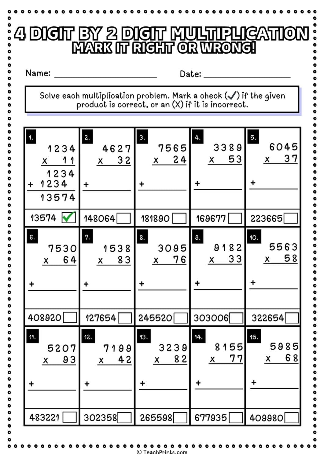 Printable Double Digit Multiplication Worksheets