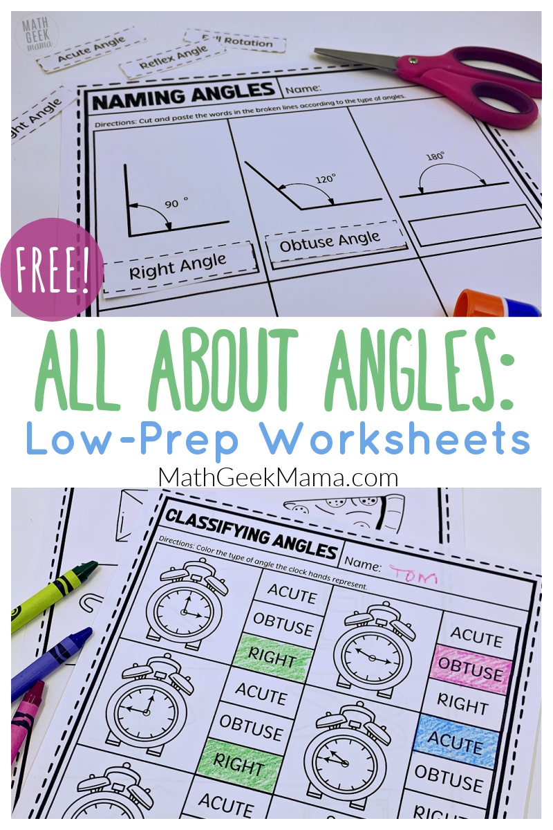 Free Printable Angle Worksheets