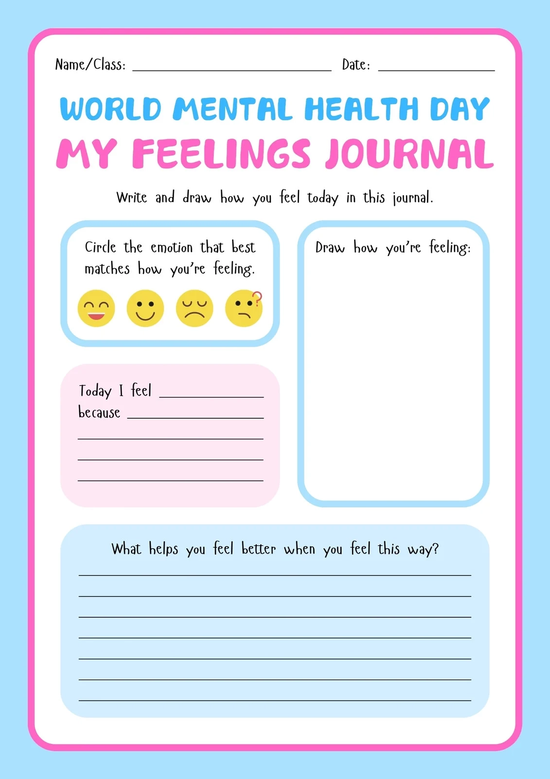 Free And Customizable Mental Health Templates Free And Customizable Mental Health Templates