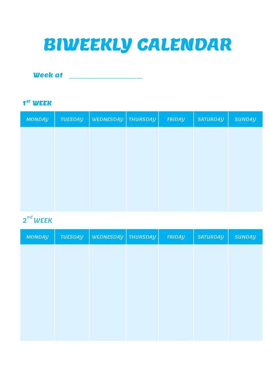 Free Biweekly Calendar Template For Google Docs Free Biweekly Calendar Template For Google Docs