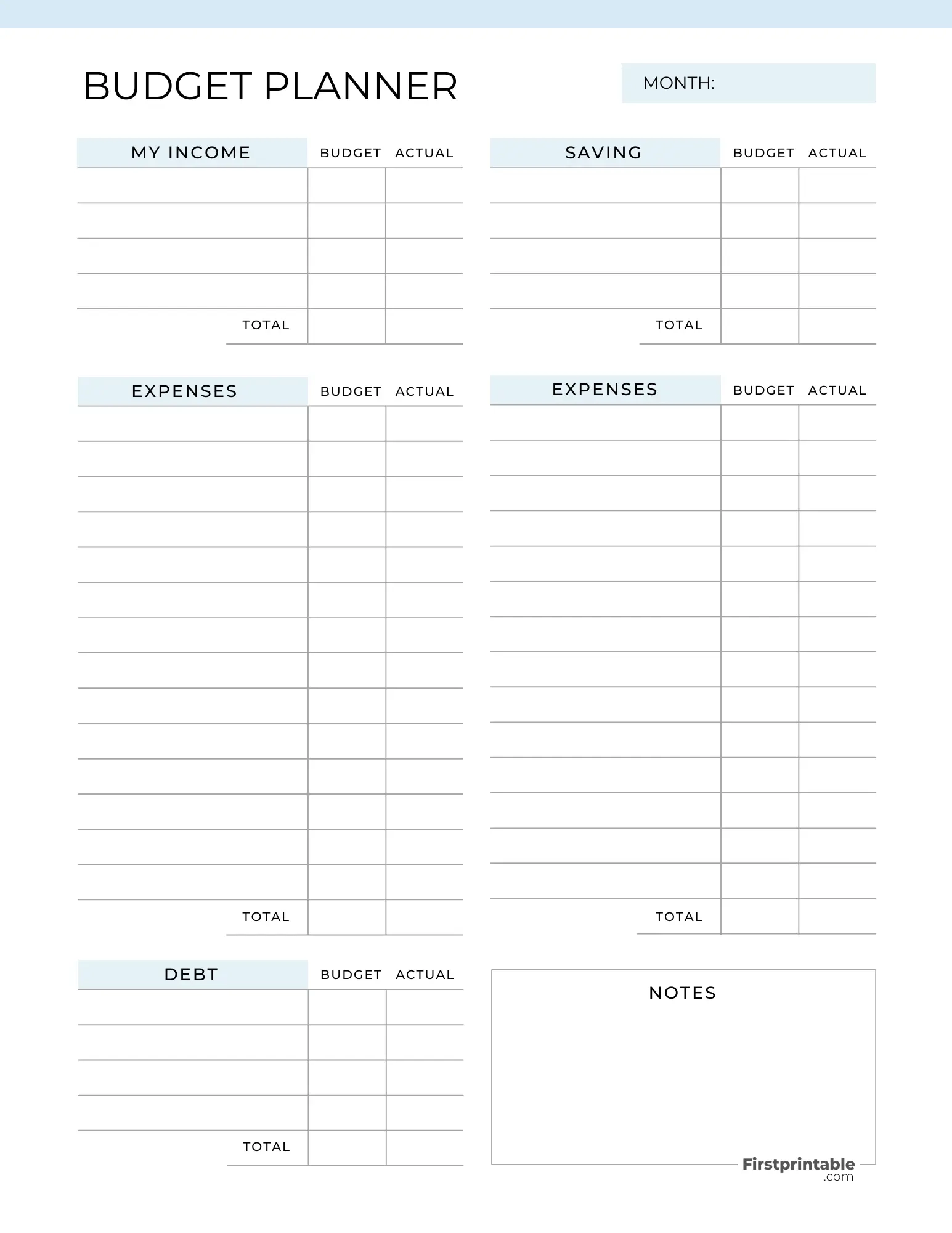 Free Budget Planner Templates Printable Fillable Free Budget Planner Templates Printable Fillable
