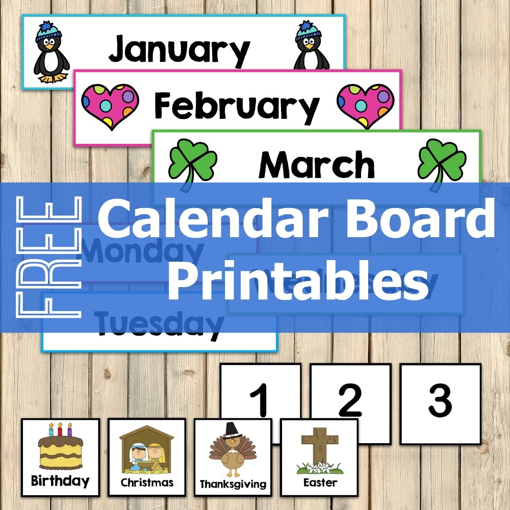 FREE Calendar Board Printables My Joy Filled Life