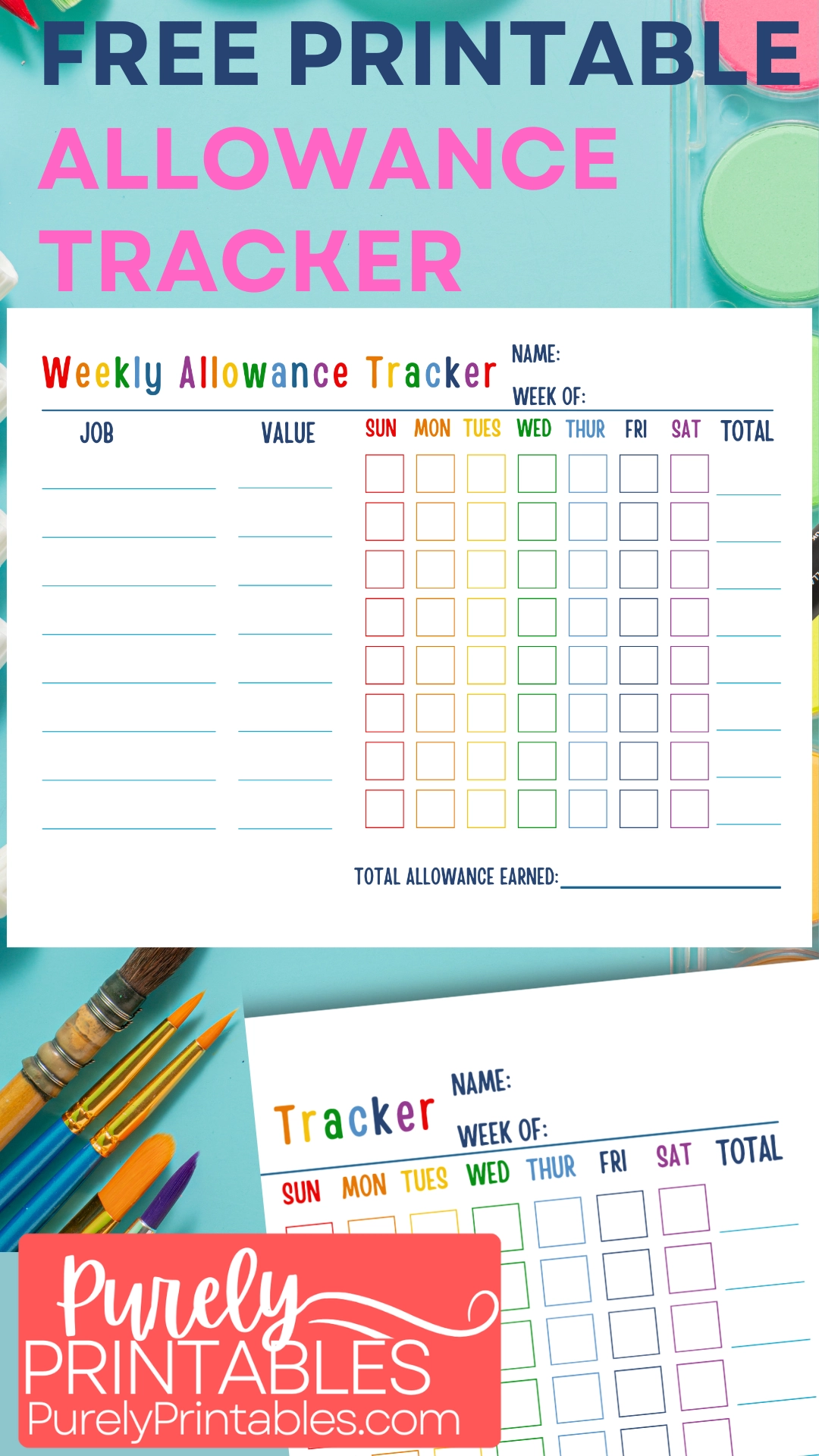 Free Chore Chart Printables And Allowance Trackers For All Ages Free Printables Free Christmas Printables Purely Printables
