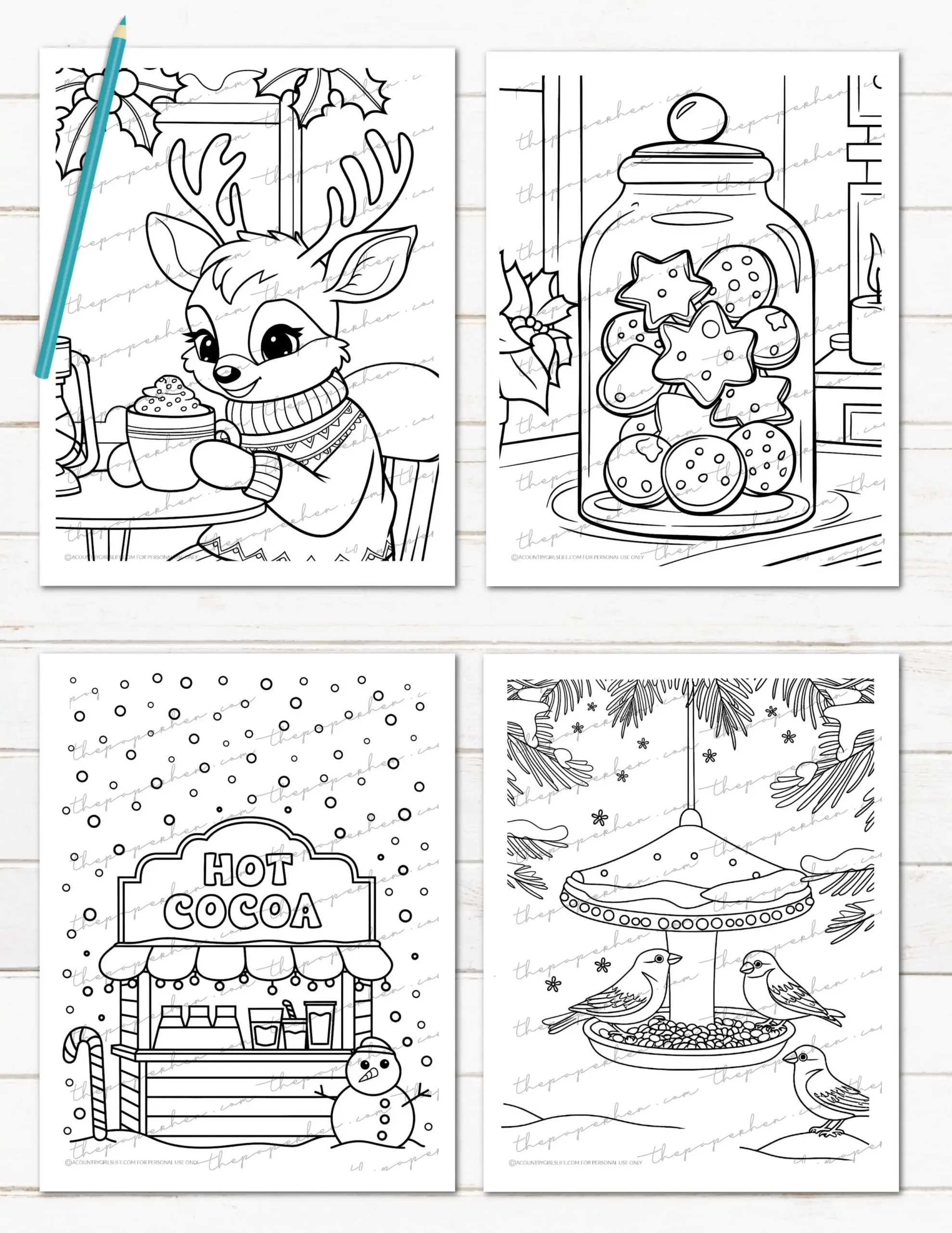 FREE Christmas Coloring Pages CUTE A Country Girl s Life