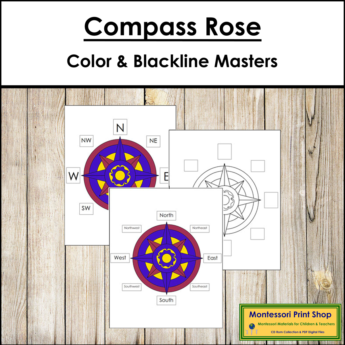 Printable Compass Rose Worksheet Pdf