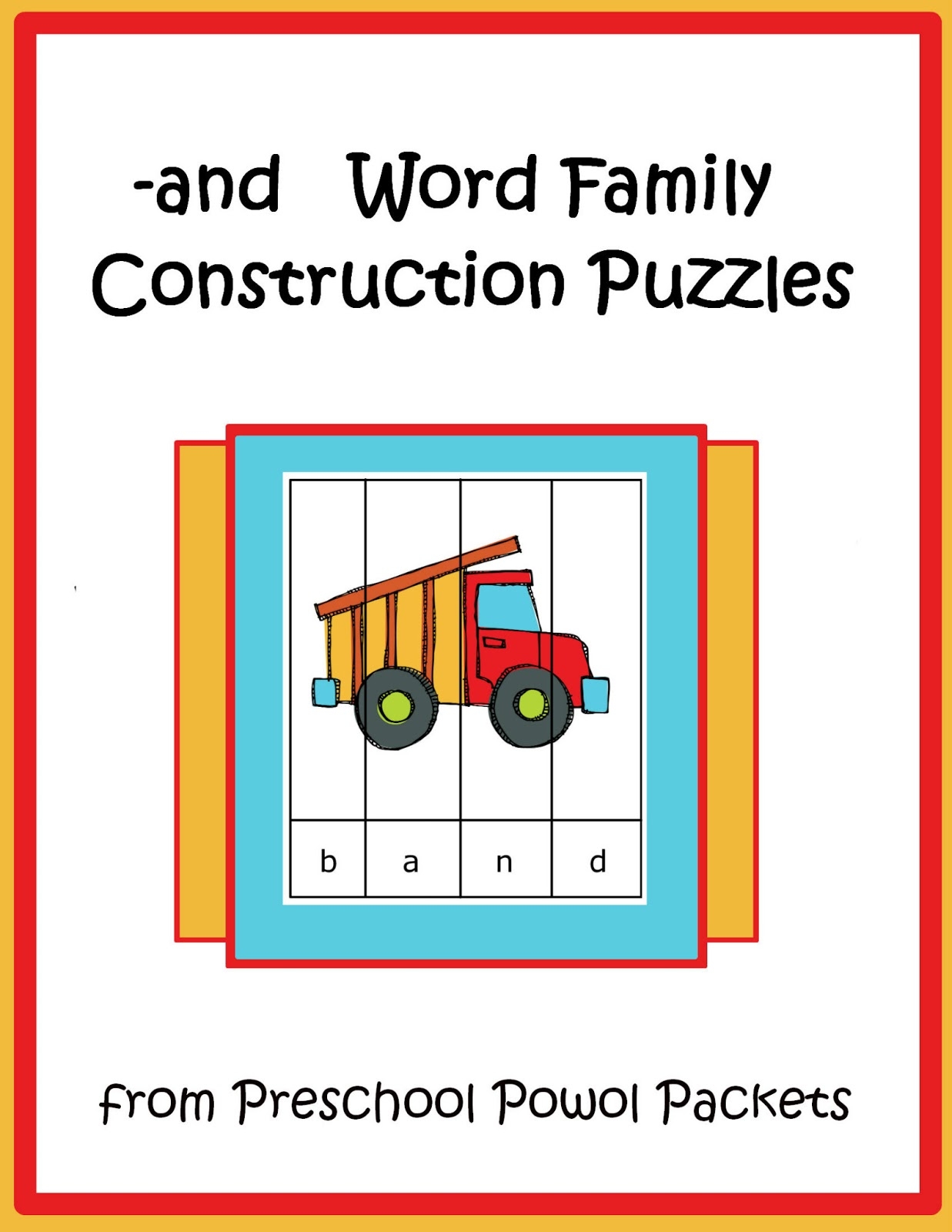FREE Construction Theme Preschool Printables