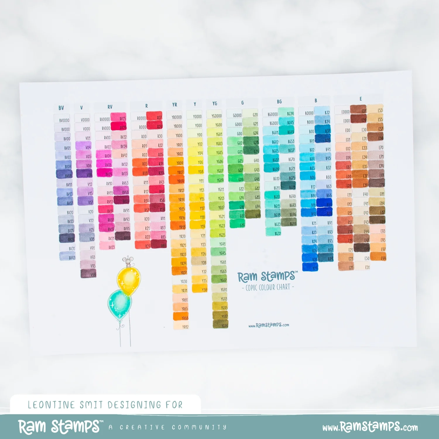 Printable Copic Marker Color Chart