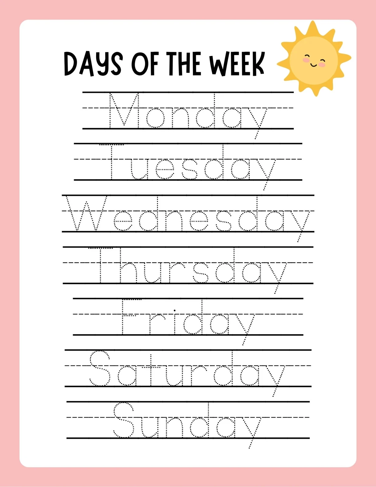 Handwriting Sheets Printable Free