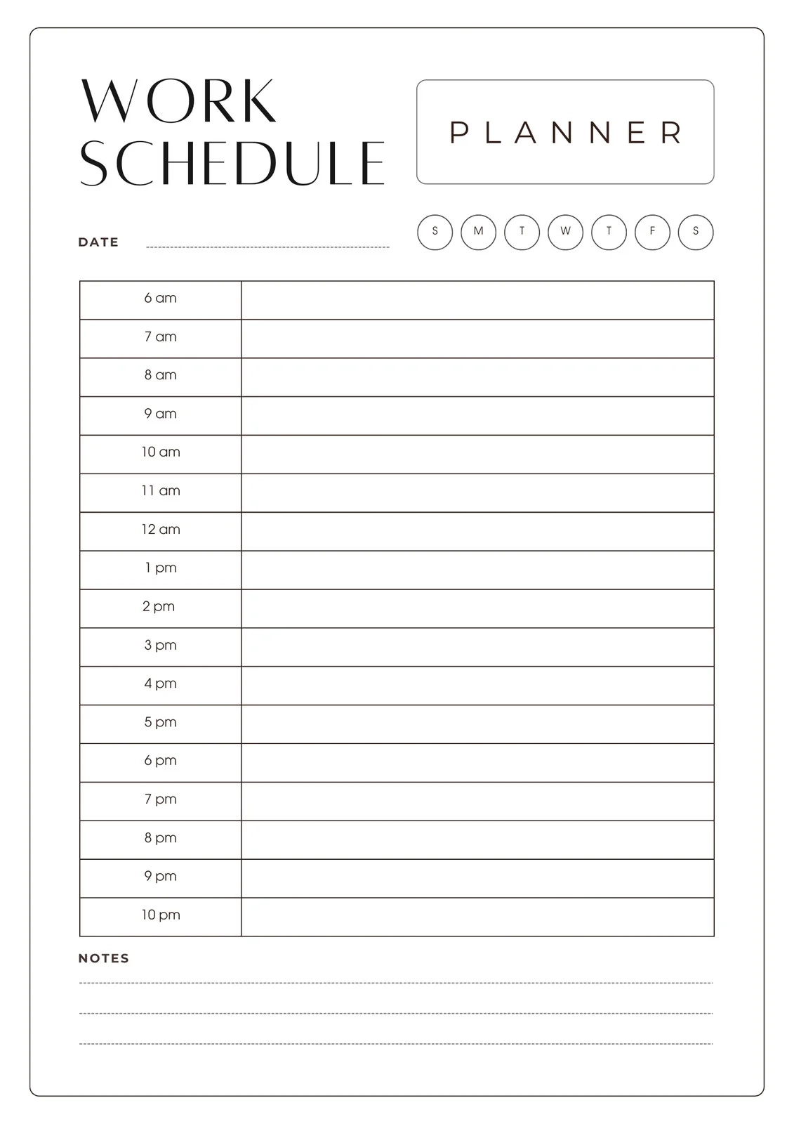 Free Custom Printable Work Schedule Planner Templates Canva